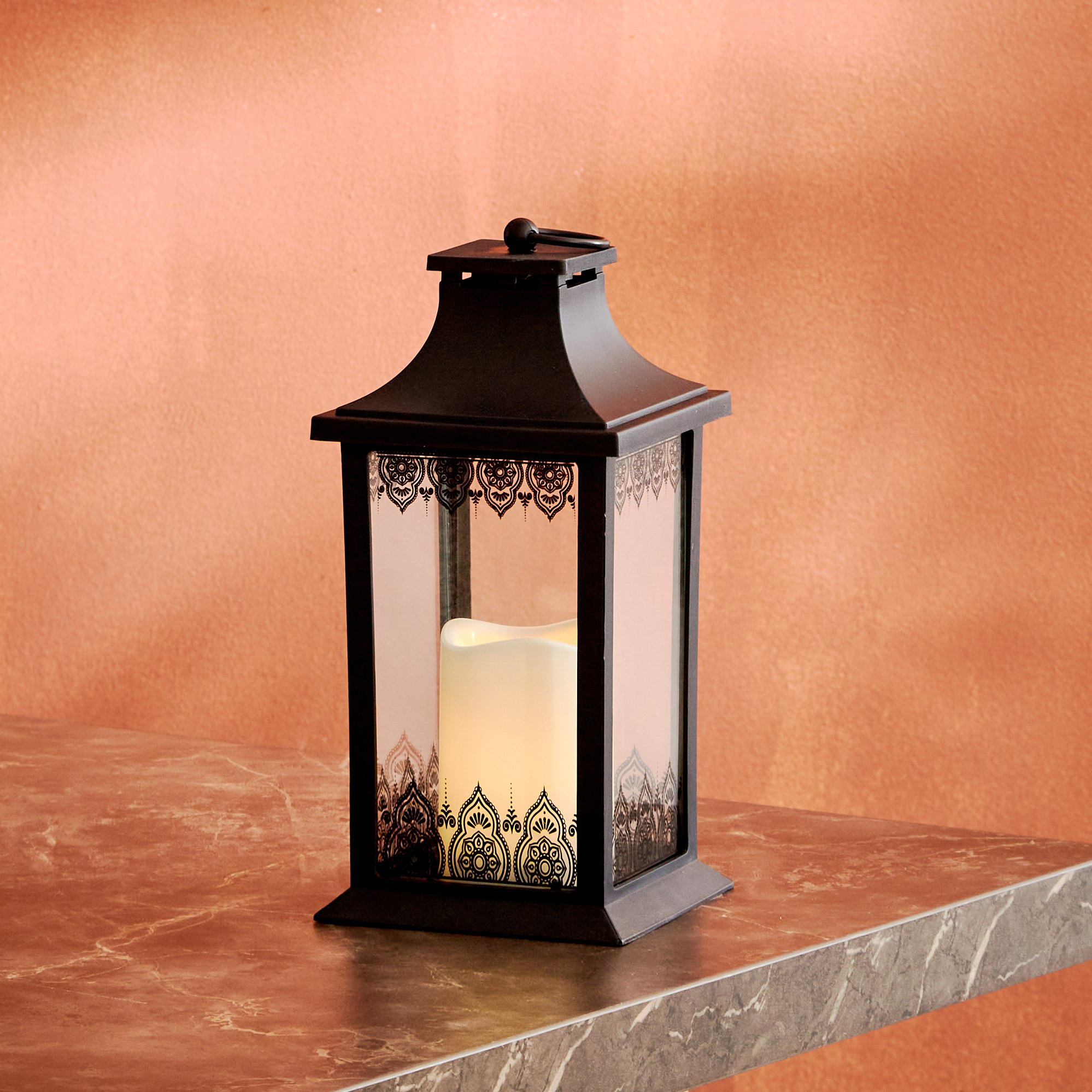 Orla Plastic LED Lantern - 14x14x30 cm-hbxdiningroom-lighting-decorativesandstringlights-image-2