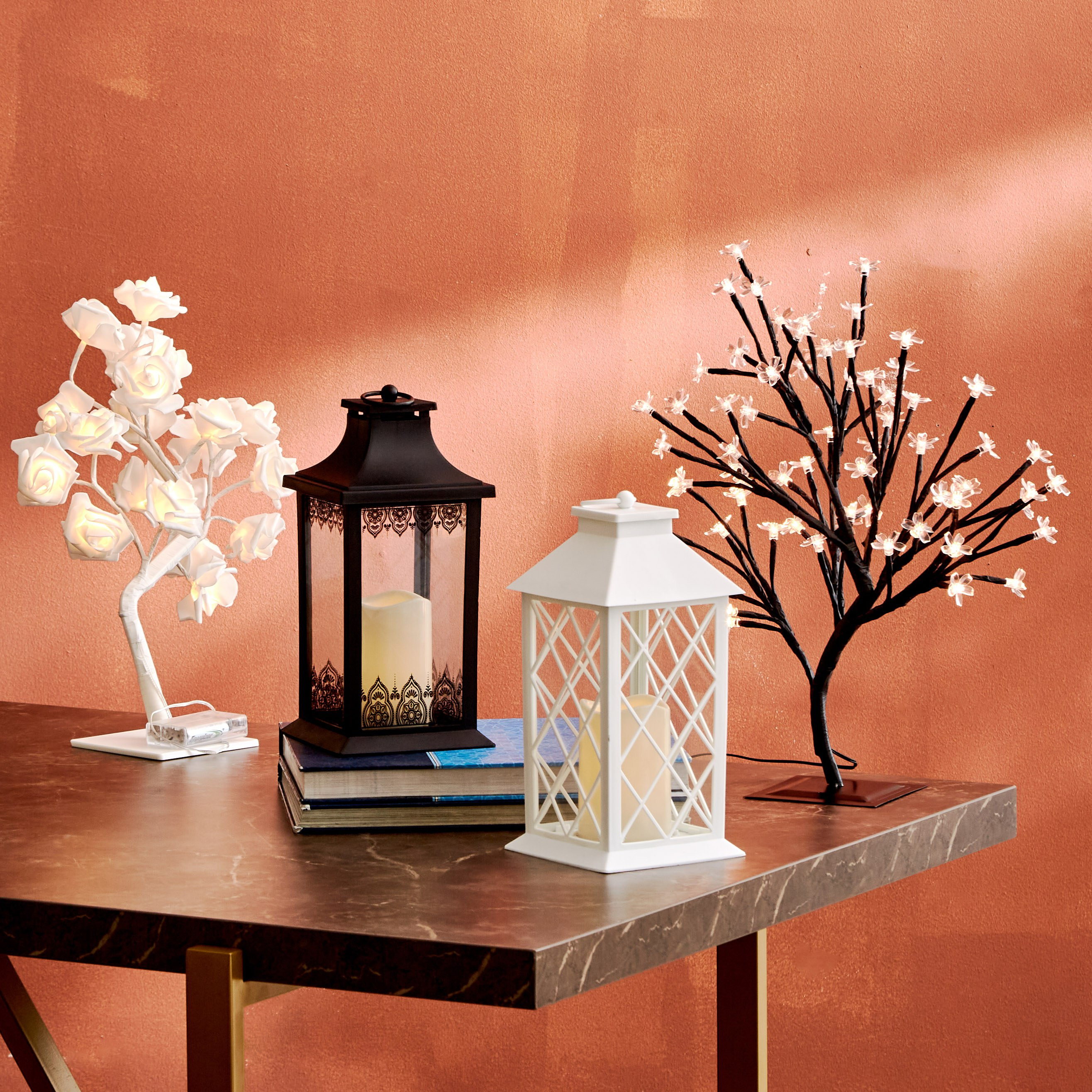 إضاءة بتصميم شجرة ورد بـ20 لمبة إل إي دي من أورلا - 25x5.5x39 سم-hbxhomeware-lighting-decorativesandstringlights-image-5