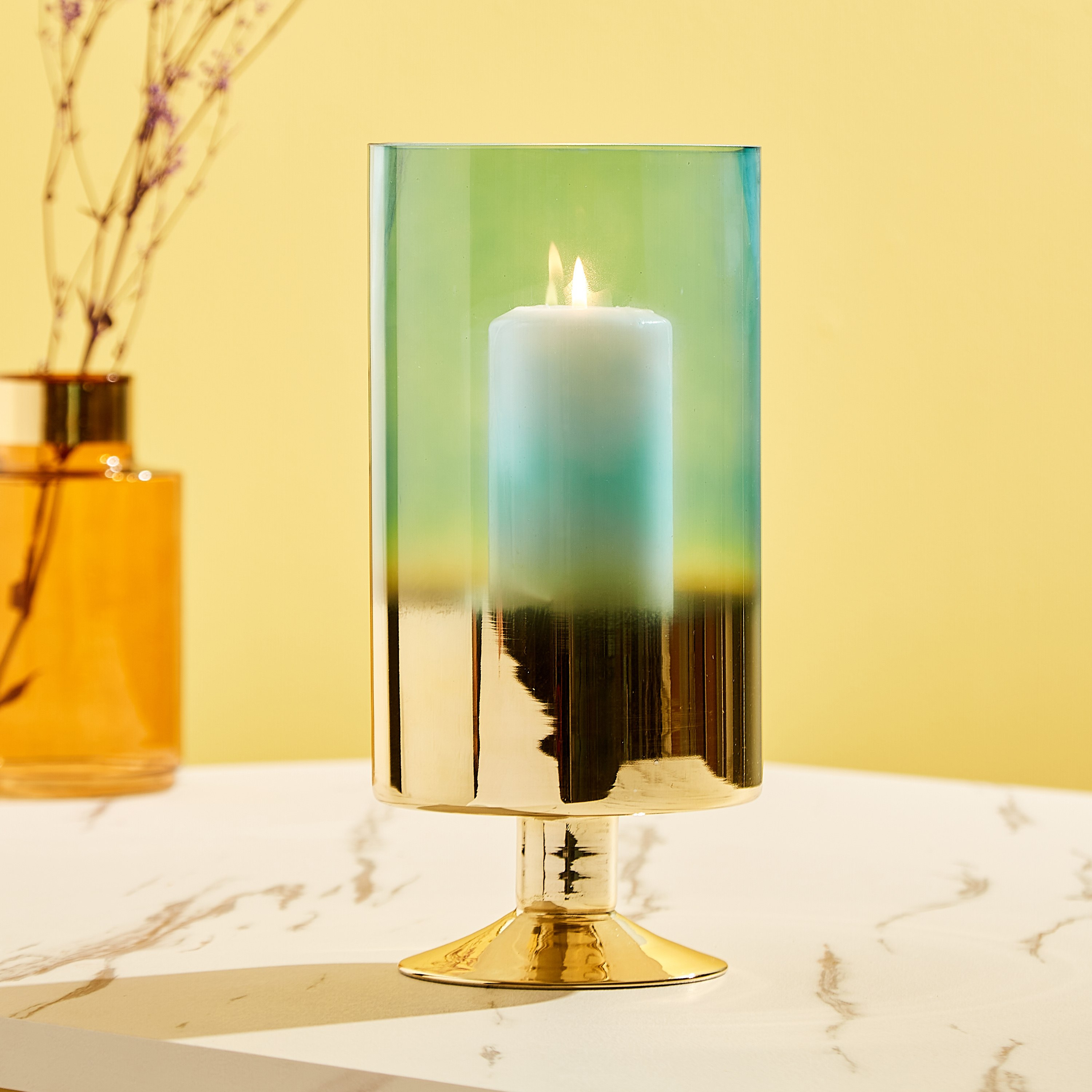 حامل شموع مع حامل من أيرا - 15×15×31 سم-hbxlivingroom-decorandaccessories-candleholders-image-1