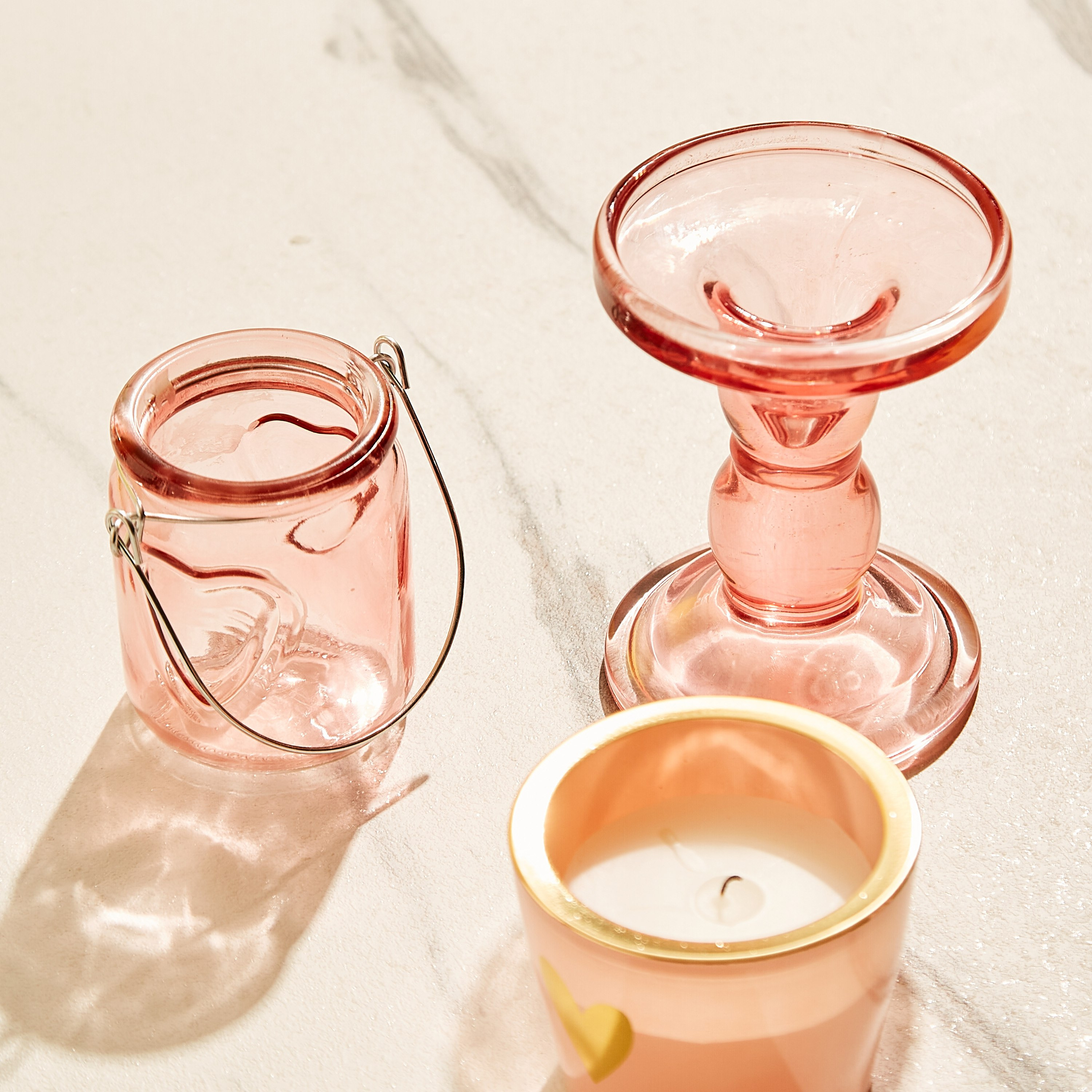 طقم حامل شموع زجاج مع مزهرية وصينية خشب 3 قطع من آيرا-hbxlivingroom-decorandaccessories-candleholders-image-5