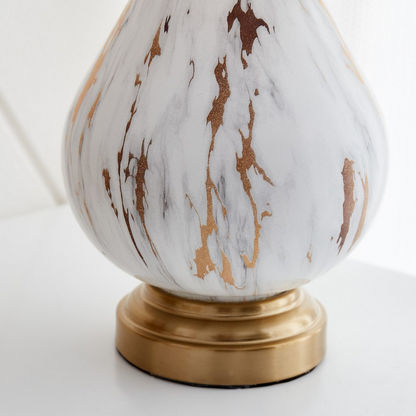 Calice Table Lamp with Ceramic Decorative Base - 28x28x48 cms
