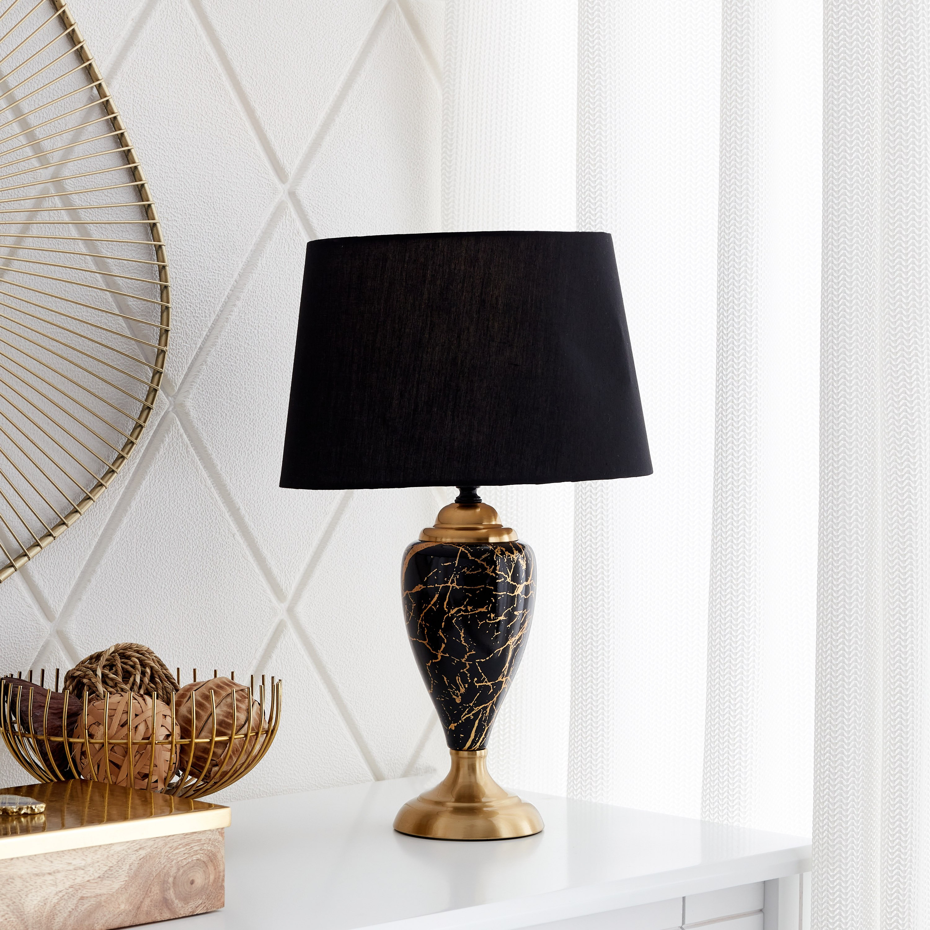 مصباح طاولة من كاليس - 28x28x45 سم-hbxlivingroom-lighting-tablelamps-image-1