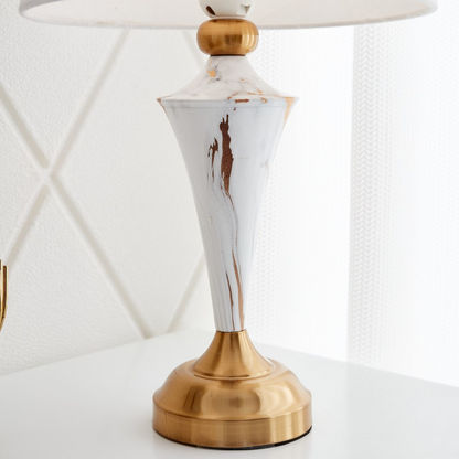 Calice Table Lamp with Ceramic Base - 26x26x48 cm