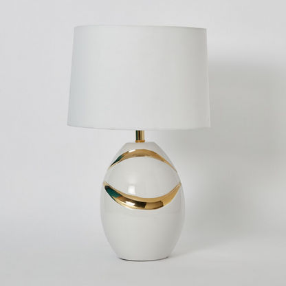 Calice Table Lamp with Ceramic Base - 31x31x48 cms