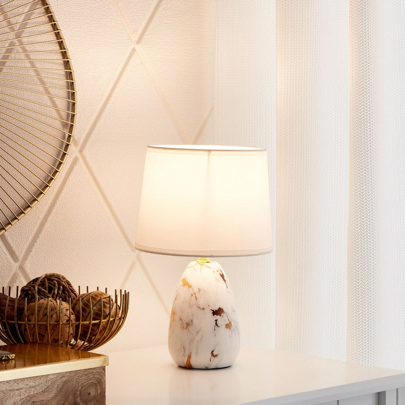 Calice Table Lamp with Ceramic Base - 21x21x32 cm-Table Lamps-image-1