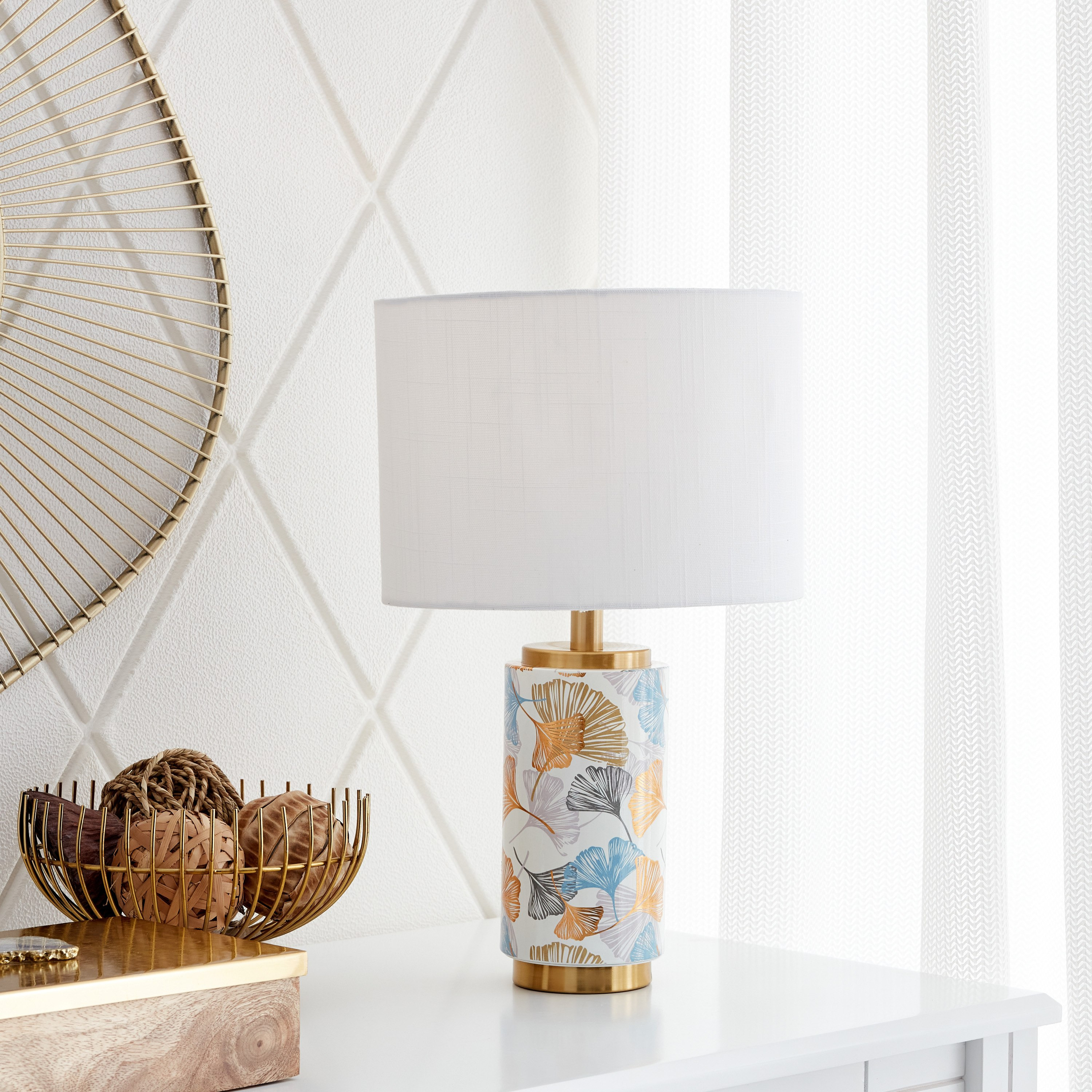 مصباح طاولة بقاعدة سيراميك من كاليس - 26x26x42 سم-hbxlivingroom-lighting-tablelamps-image-1
