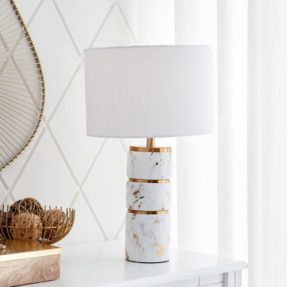 Calice Table Lamp with Ceramic Base - 31x31x51 cms