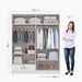 Klara 4-Door High Gloss Wardrobe with Drawer and Mirror-Wardrobes-thumbnail-10