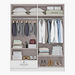 Klara 4-Door High Gloss Wardrobe with Drawer and Mirror-Wardrobes-thumbnail-4