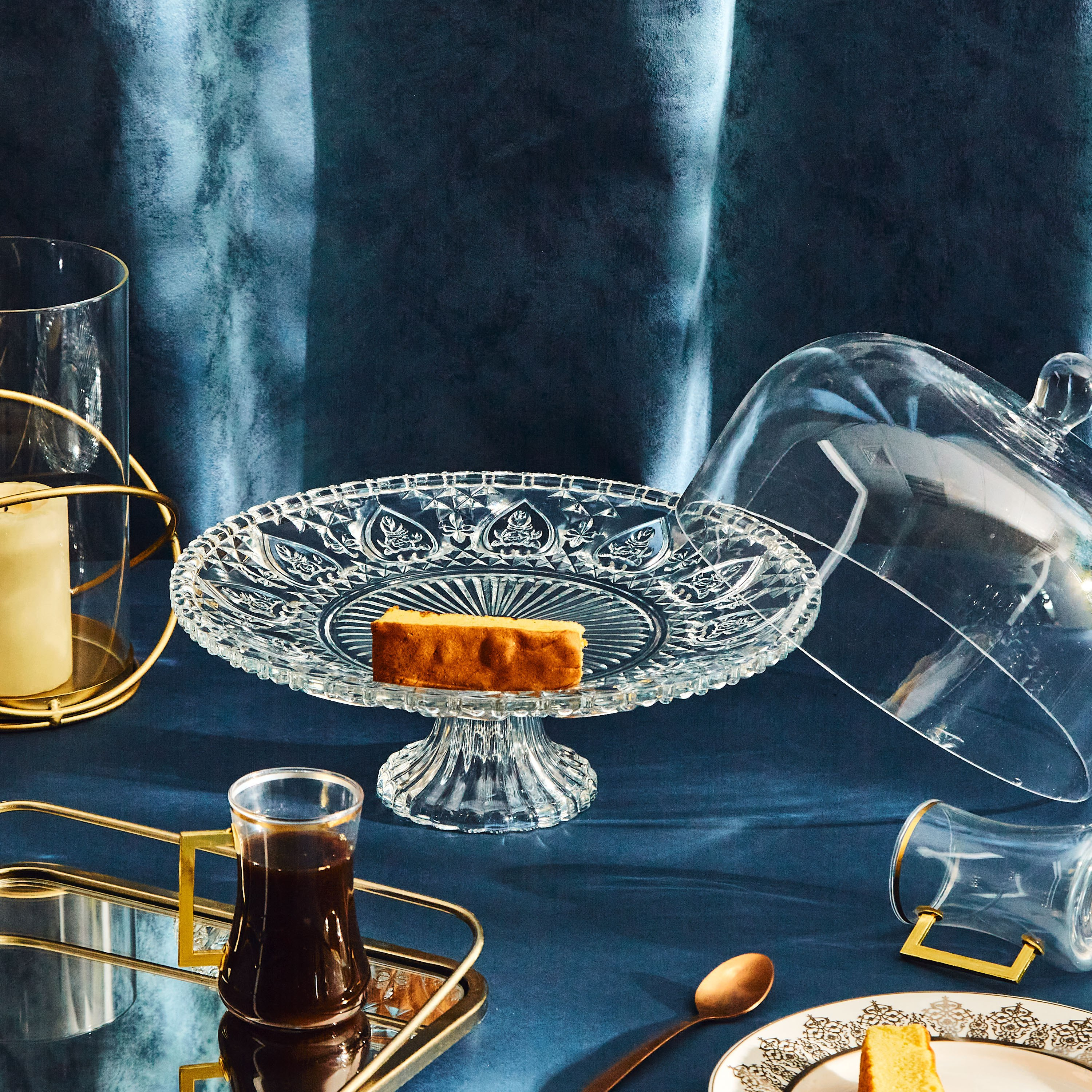 حامل تقديم كيك زجاج بقبة من فيستيف - 30 سم-hbxdecorandfurnishings-tabletop-serveware-image-5
