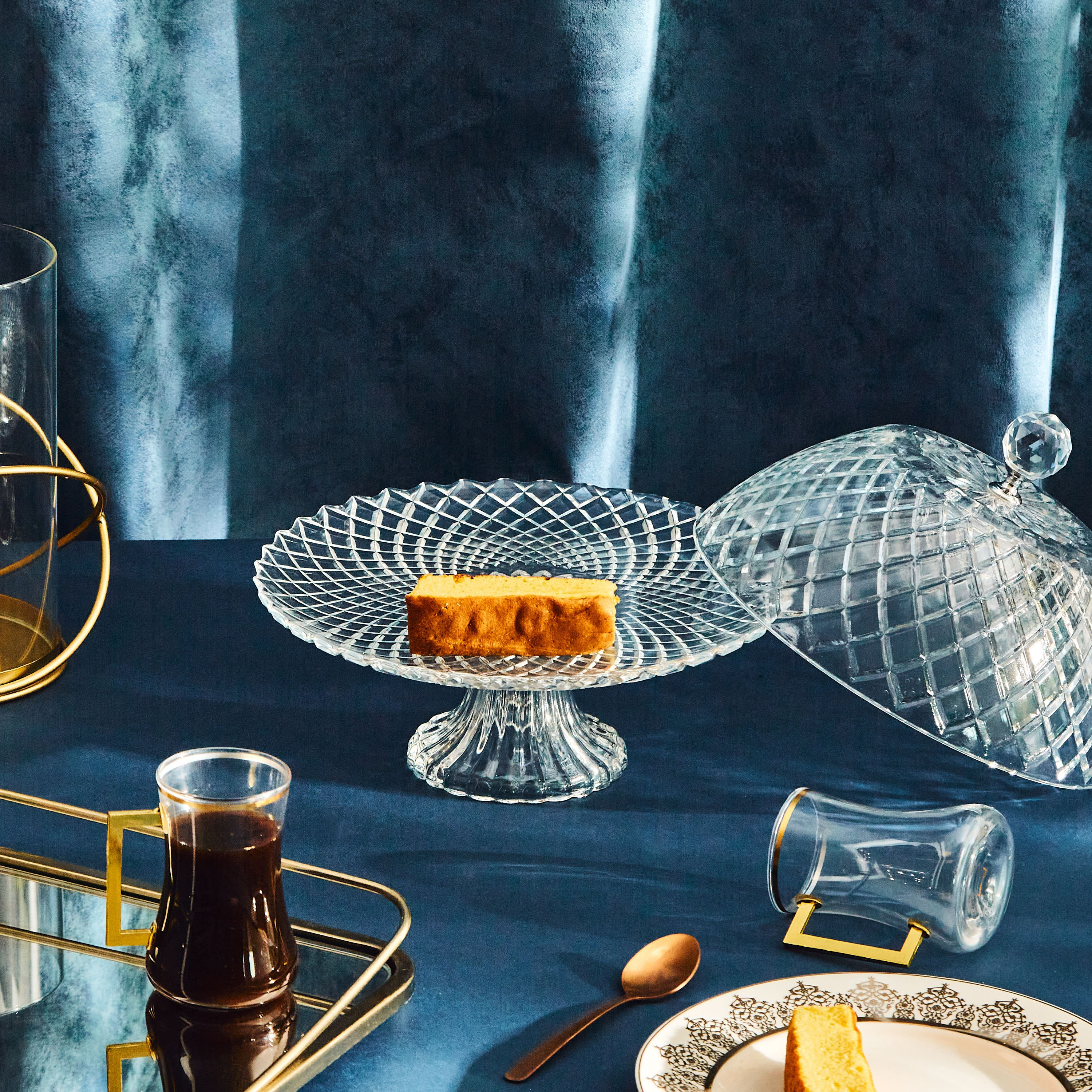 حامل تقديم كيك زجاج بقبة من فيستيف - 20.5 سم-hbxdecorandfurnishings-tabletop-serveware-image-5