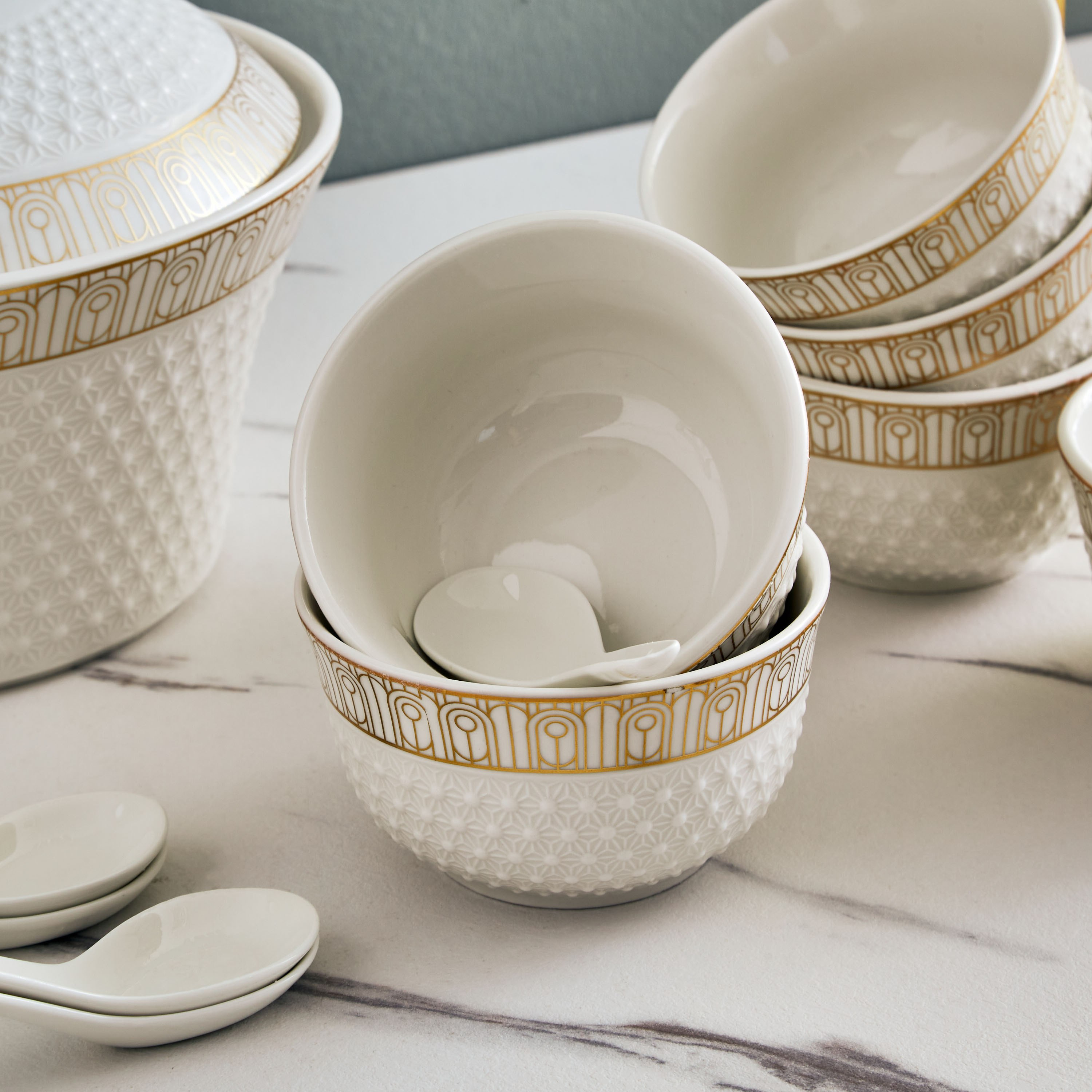 طقم تقديم شوربة مع حامل 15 قطعة من أمبريدج-hbxdecorandfurnishings-tabletop-serveware-image-2