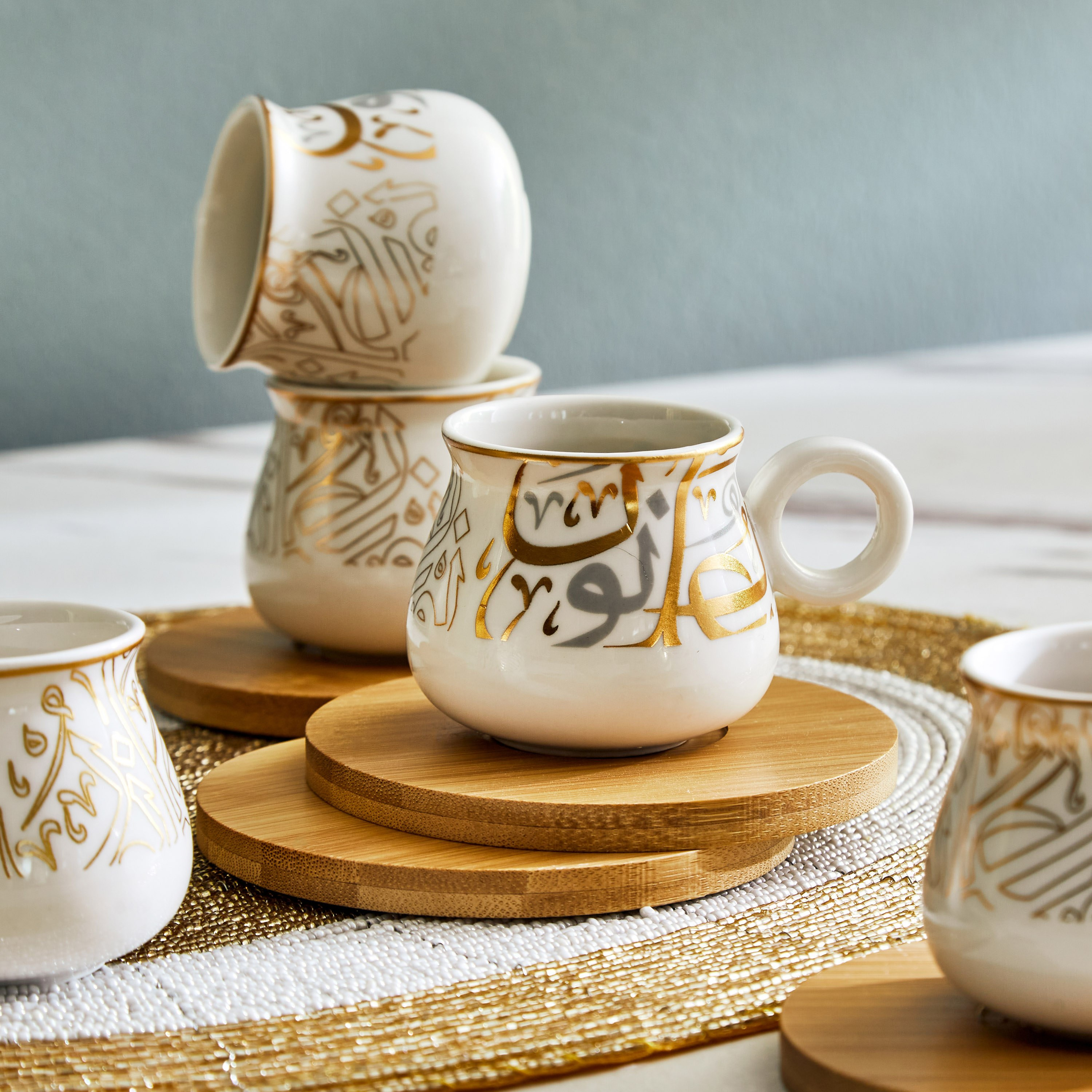 طقم فناجين وصحون 12 قطعة من كاليجرافي-hbxhomeware-diningandtabletop-coffeeandteasets-image-2