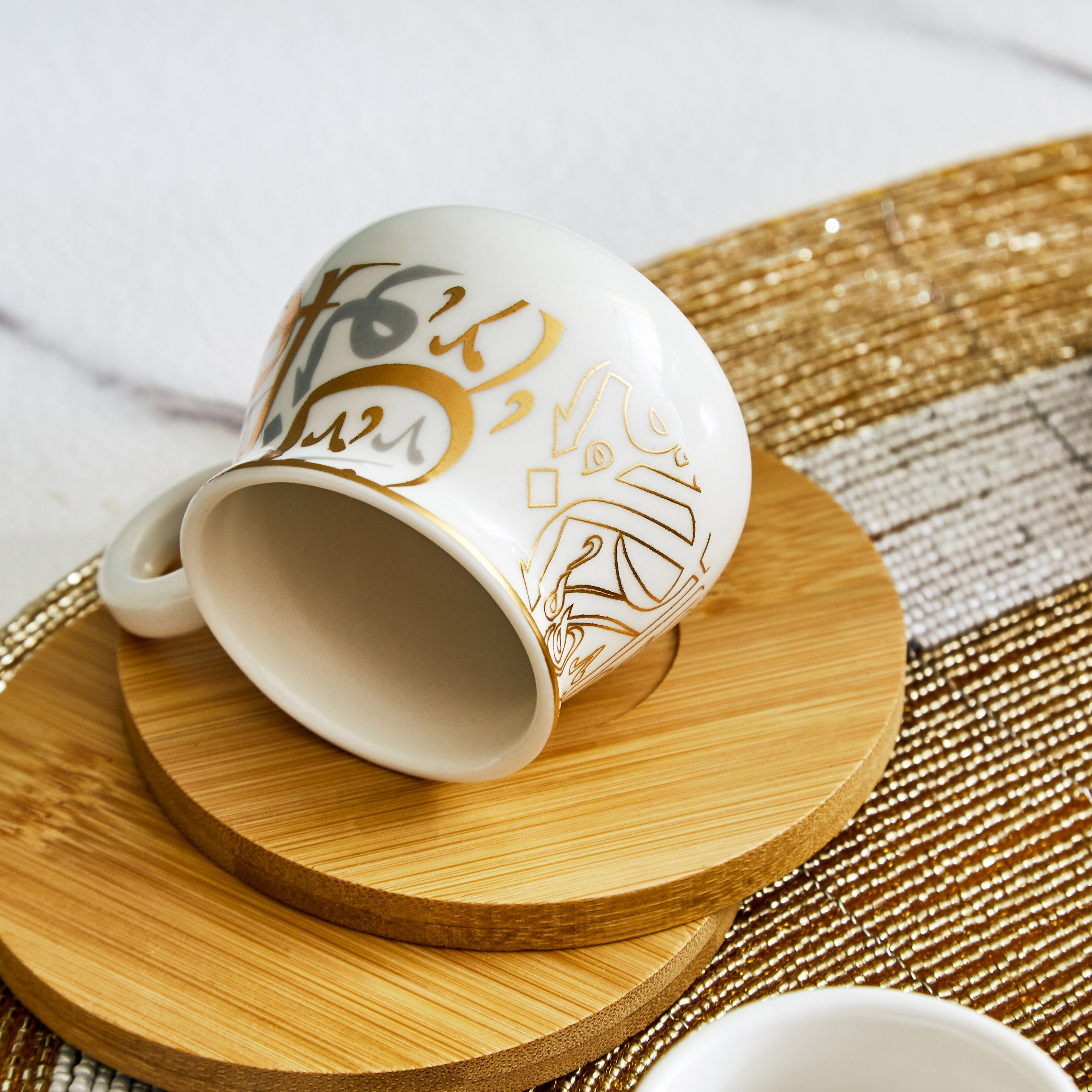 طقم فناجين وصحون 12 قطعة من كاليجرافي-hbxhomeware-diningandtabletop-coffeeandteasets-image-3