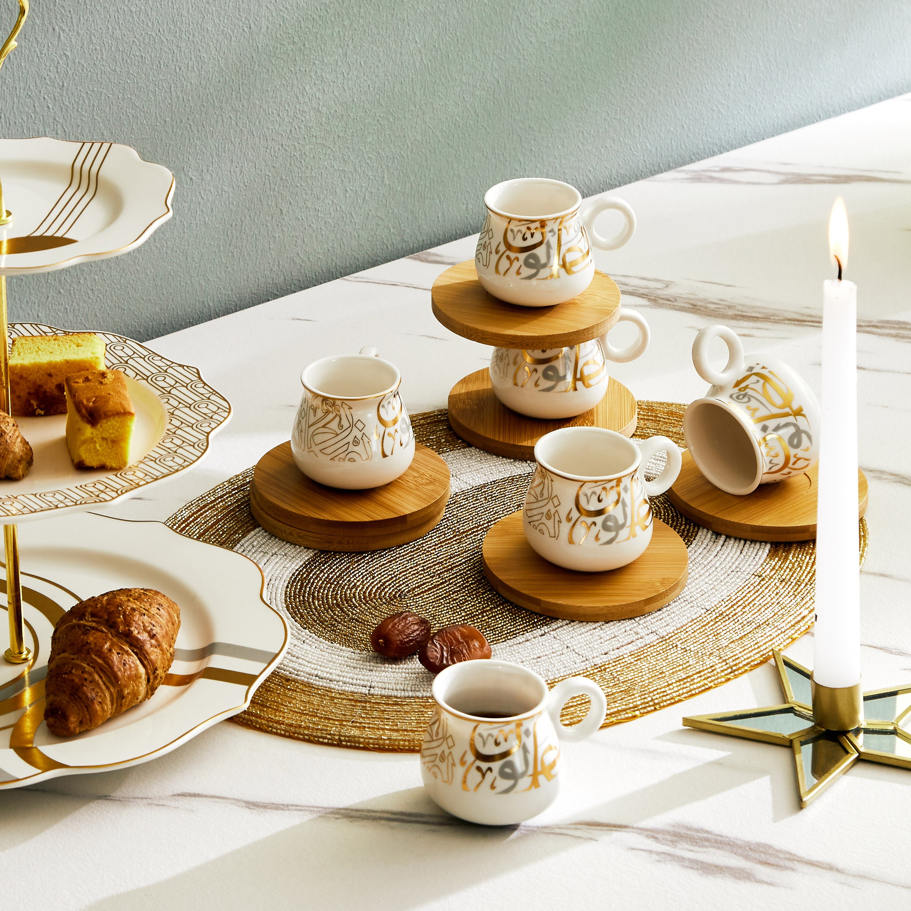 طقم فناجين وصحون 12 قطعة من كاليجرافي-hbxhomeware-diningandtabletop-coffeeandteasets-image-4