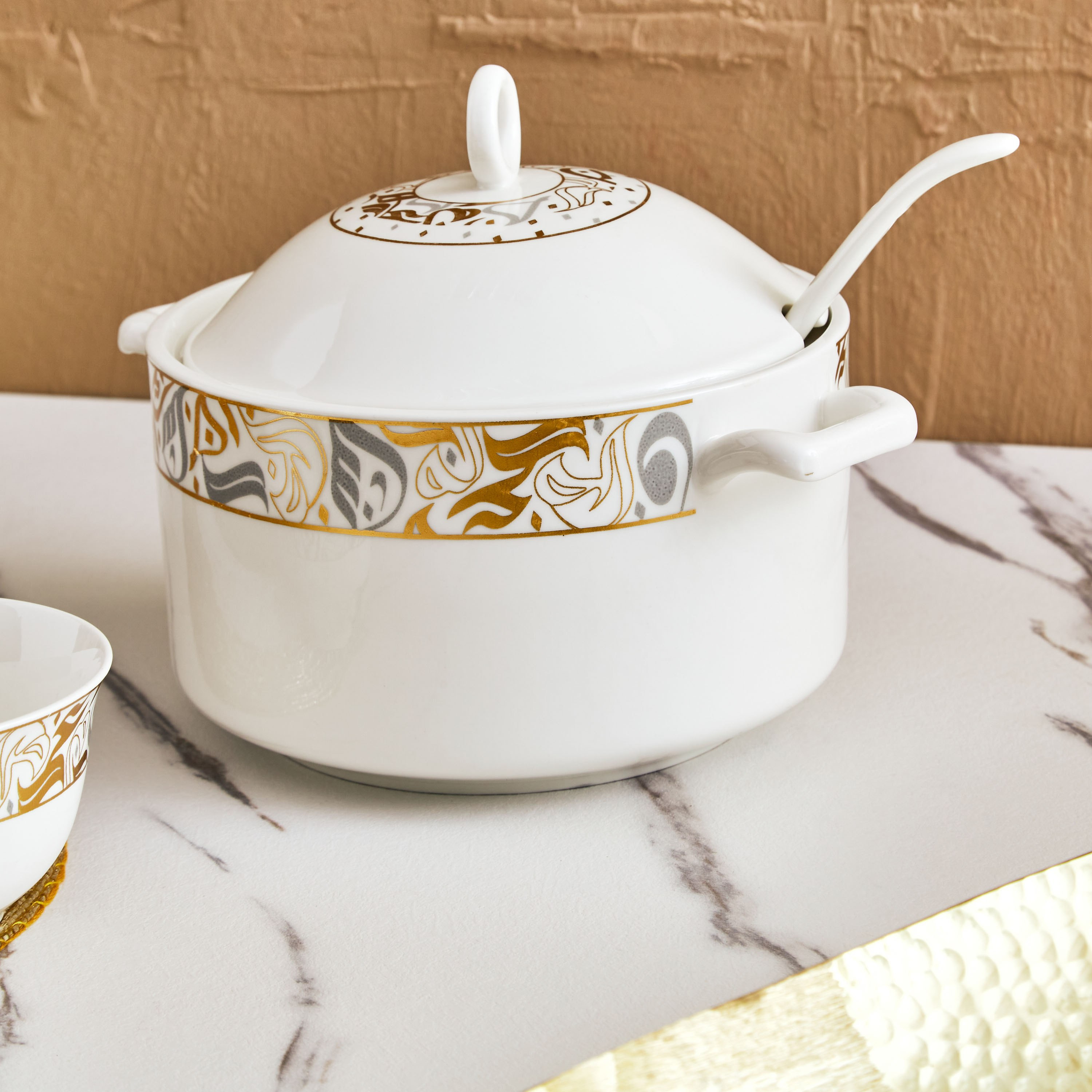 طقم تقديم شوربة مع حامل 15 قطعة من كاليجرافي-hbxdecorandfurnishings-tabletop-serveware-image-4