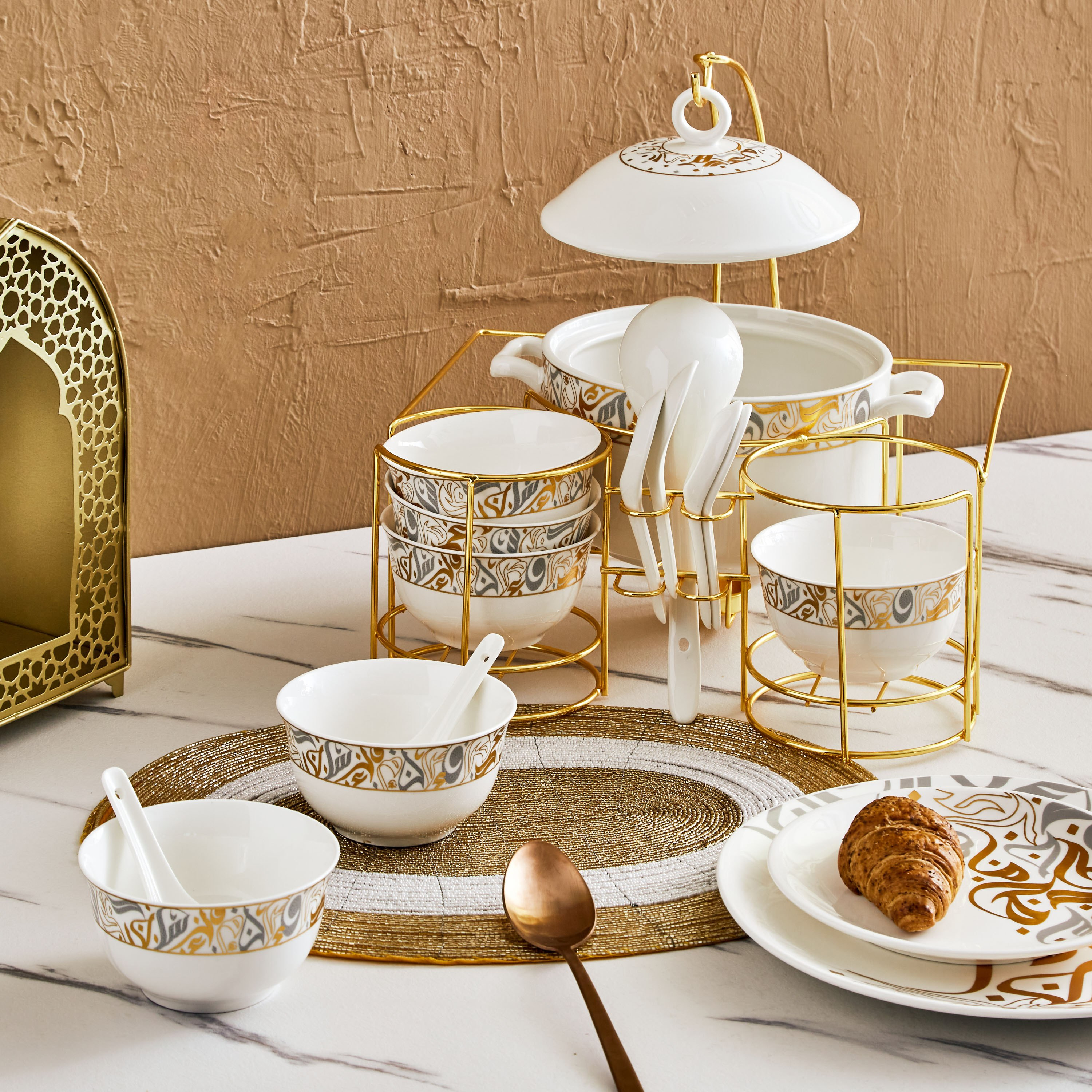 طقم تقديم شوربة مع حامل 15 قطعة من كاليجرافي-hbxdecorandfurnishings-tabletop-serveware-image-6
