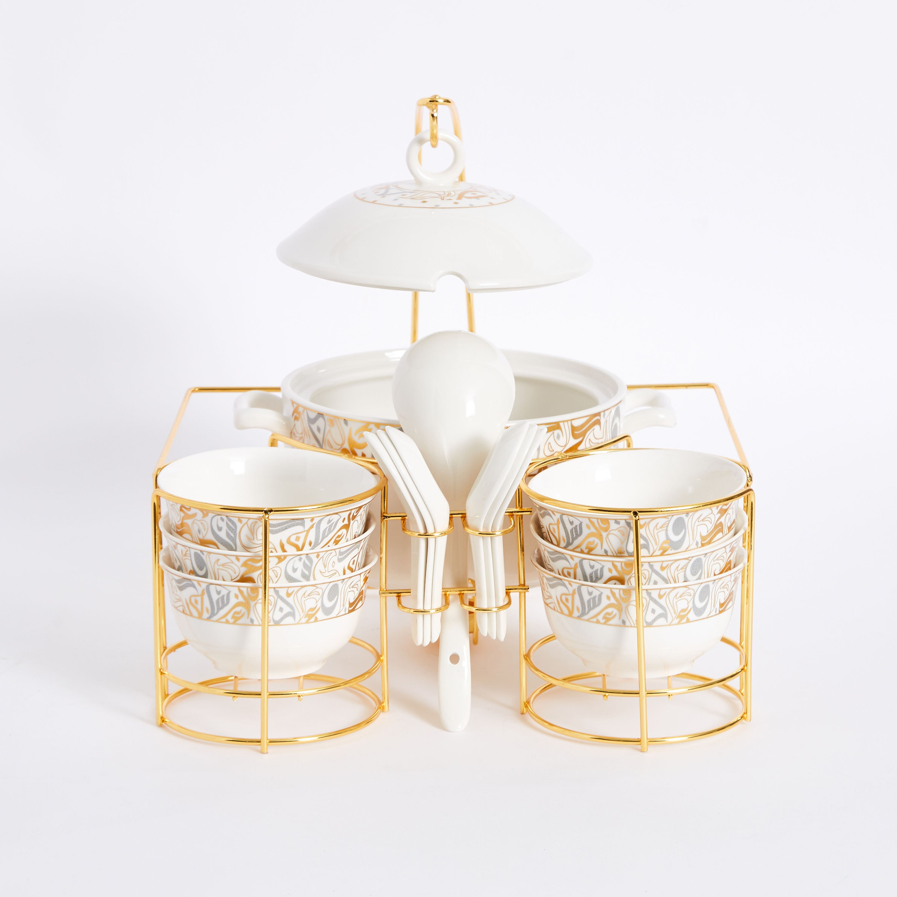 طقم تقديم شوربة مع حامل 15 قطعة من كاليجرافي-hbxdecorandfurnishings-tabletop-serveware-image-7