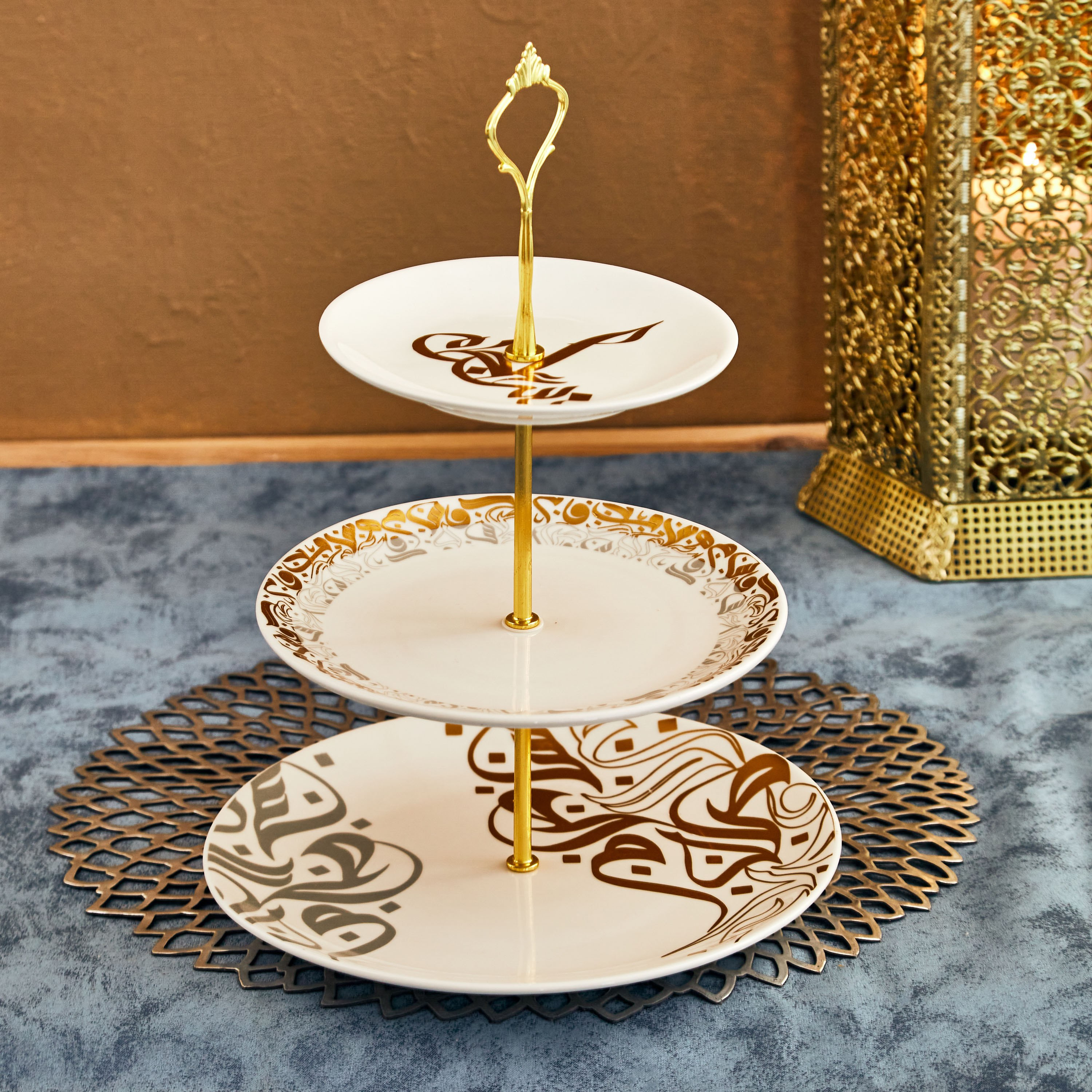 Calligraphy 3-Tier Serving Platter-hbxdecorandfurnishings-tabletop-serveware-image-3