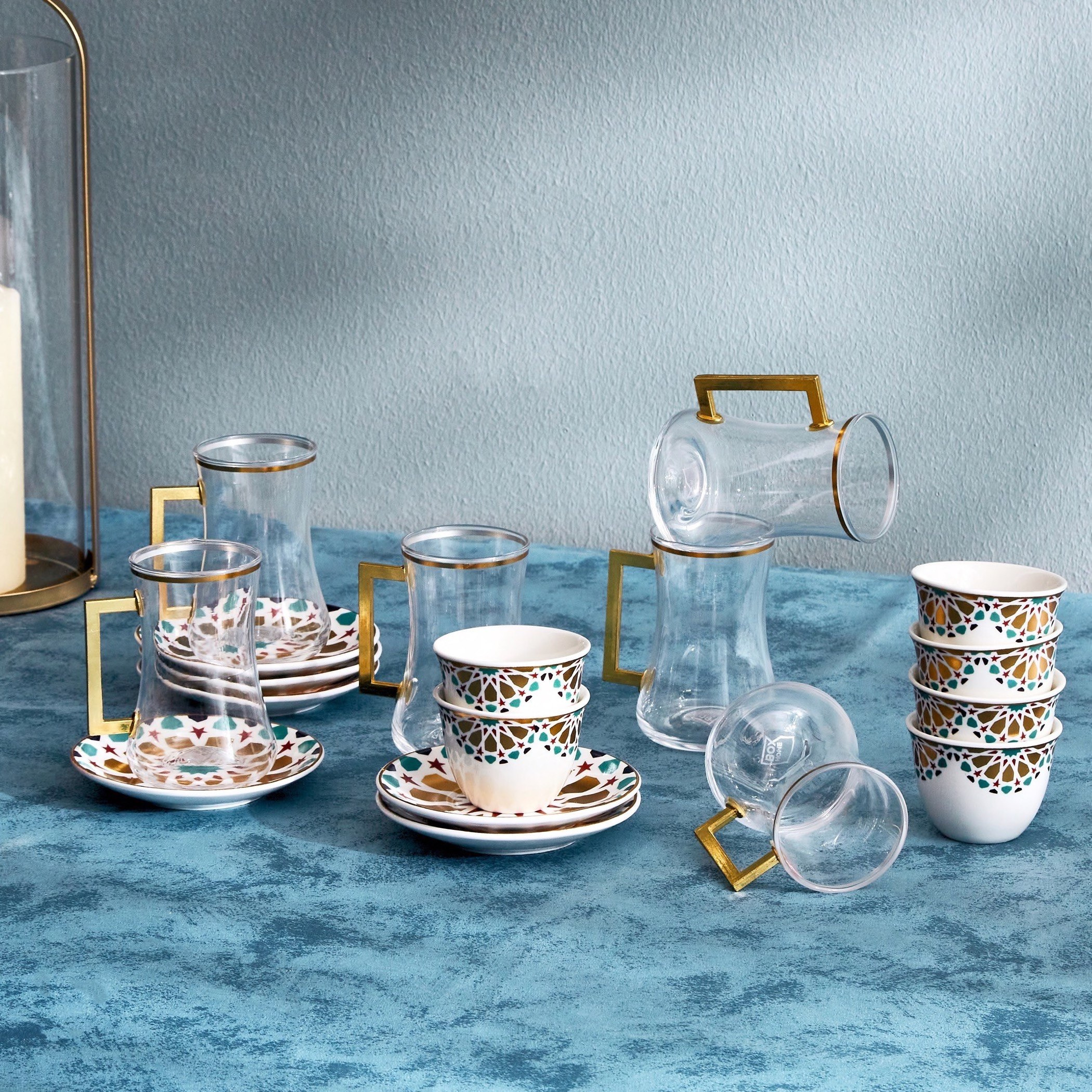 طقم أكواب إستكان وقهوة 18 قطعة من فيستيف-hbxhomeware-hbxkitchen-image-1