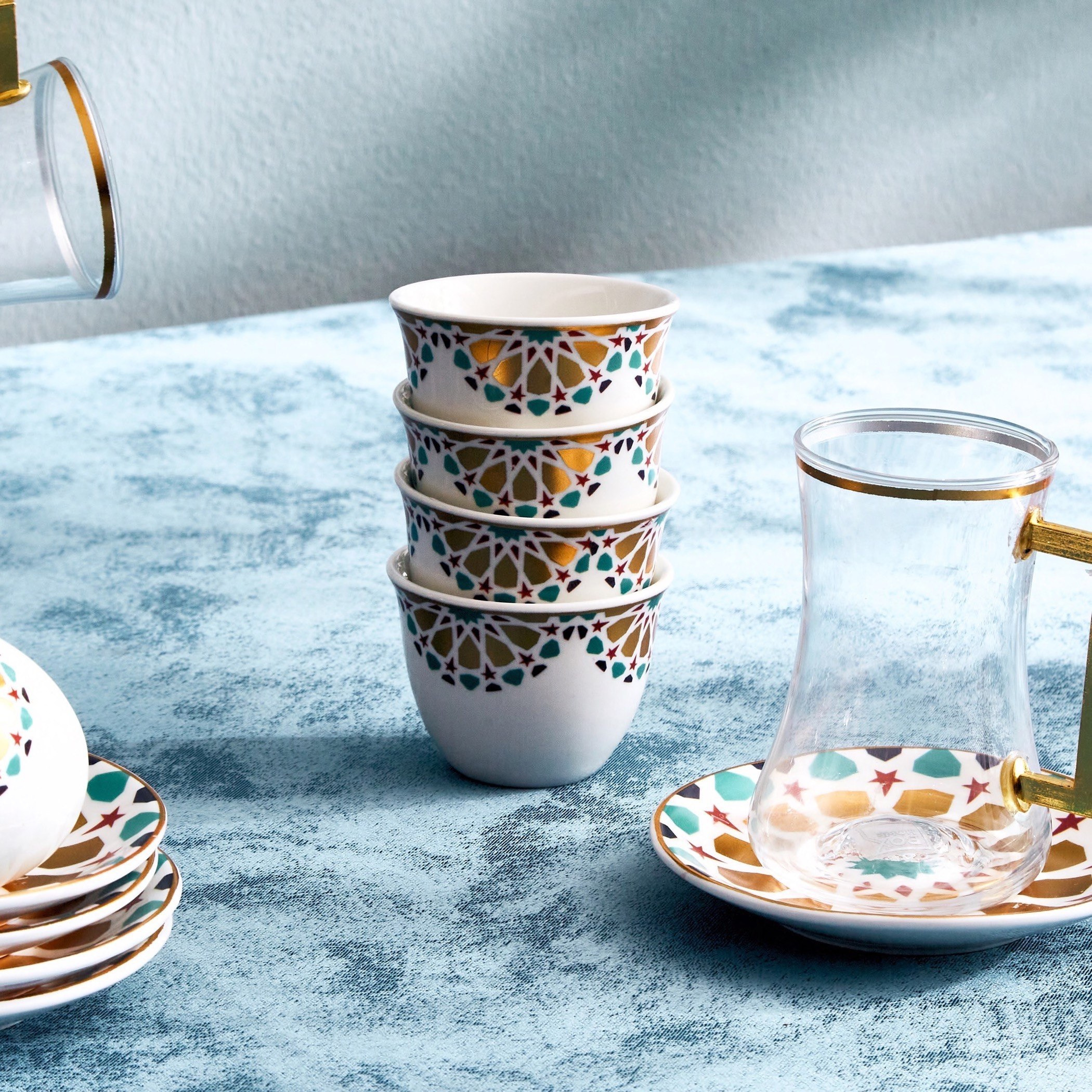 طقم أكواب إستكان وقهوة 18 قطعة من فيستيف-hbxhomeware-hbxkitchen-image-2