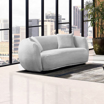 Plush 2-Seater Sofa with 2 Cushions