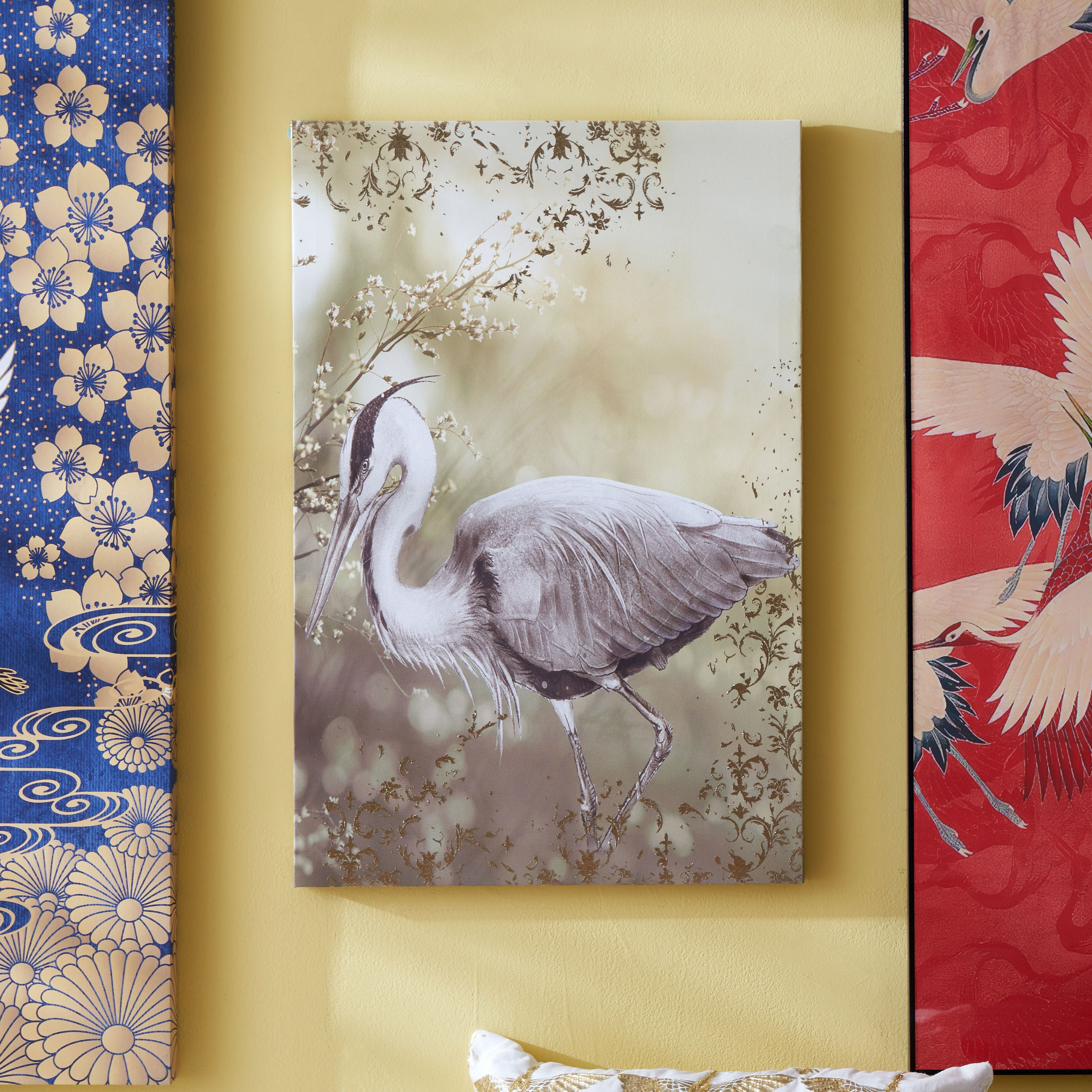 لوحة كانفاس مؤطرة بطبعات طيور من أيبان - 40x2x60 سم-hbxhomeware-hbxdecorandfurnishings-image-1