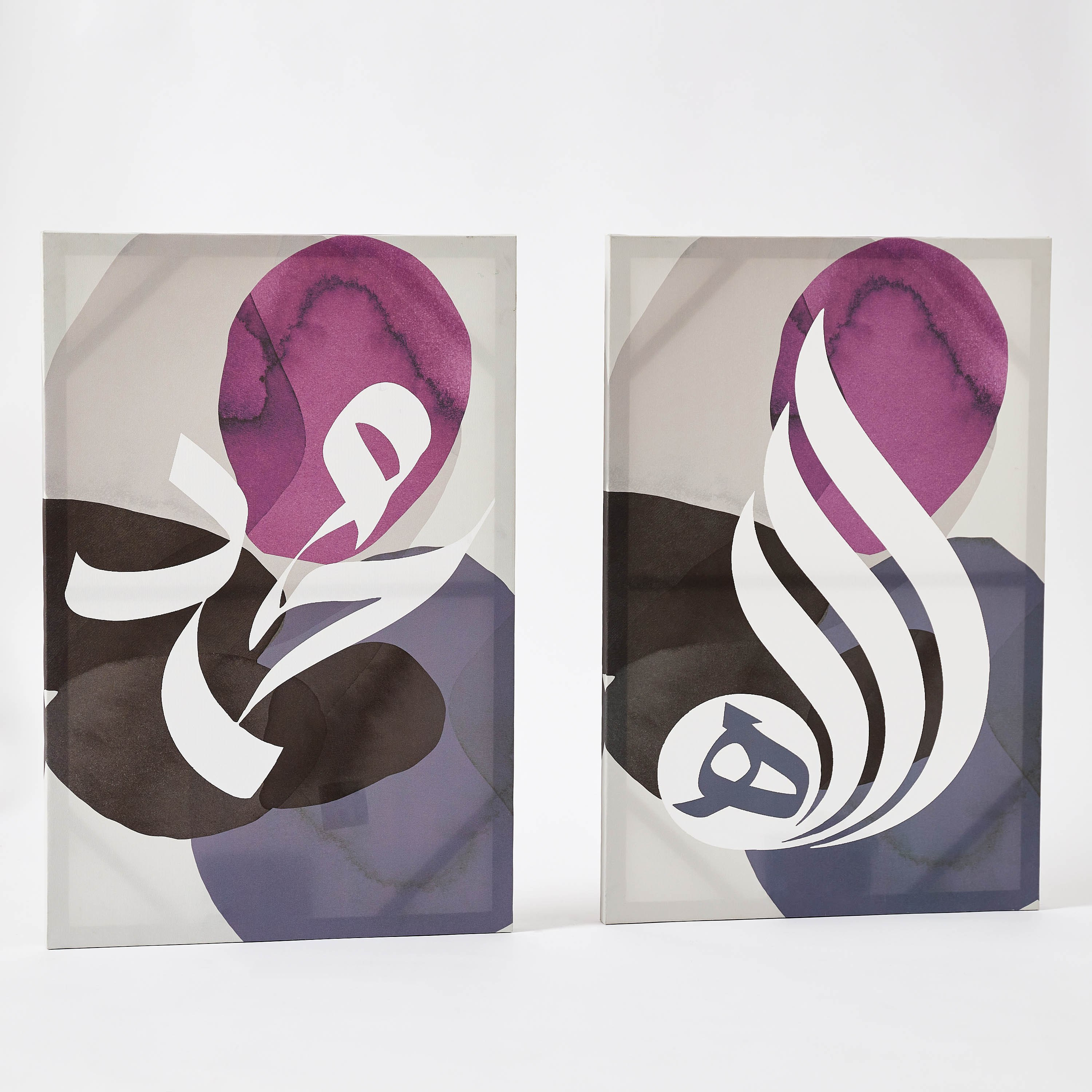 طقم لوحات مؤطّرة كانفاس بطبعات خط عربي من قطعتين - 40x2x60 سم-PROMO_HB_AE_B1G1_250925-image-7