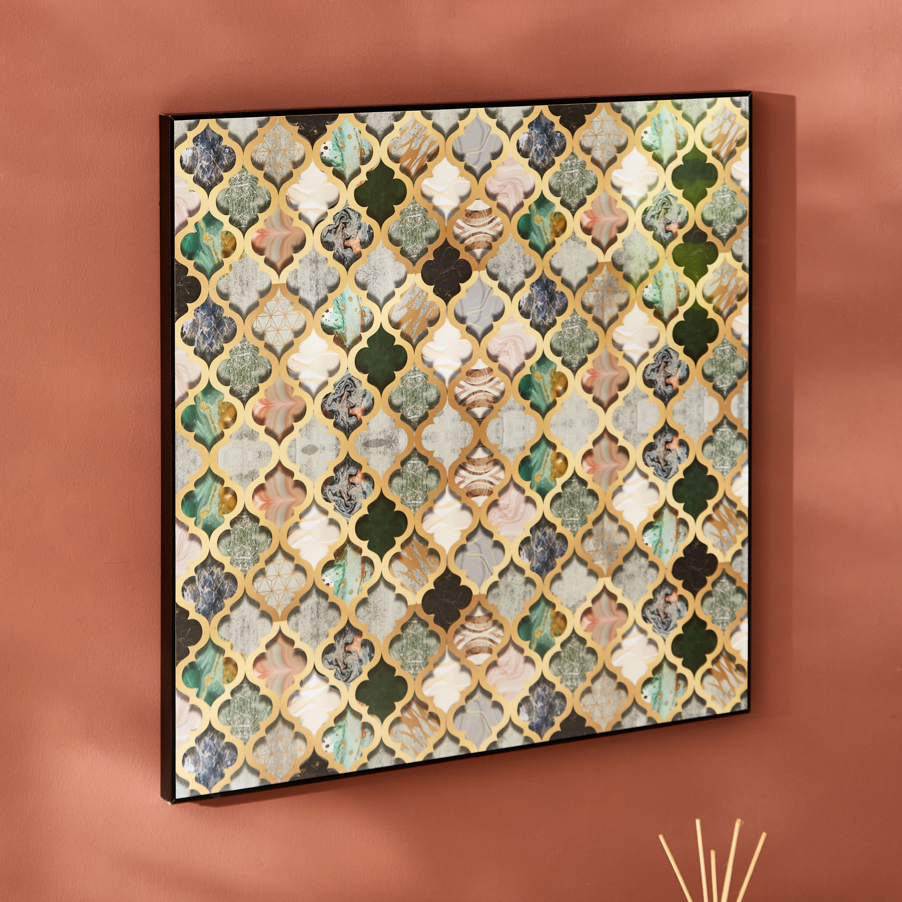 لوحة مؤطرة بتصميم أرابيسك من أمارا - 60x3x60 سم-PROMO_HB_AE_B1G1_250925-image-2