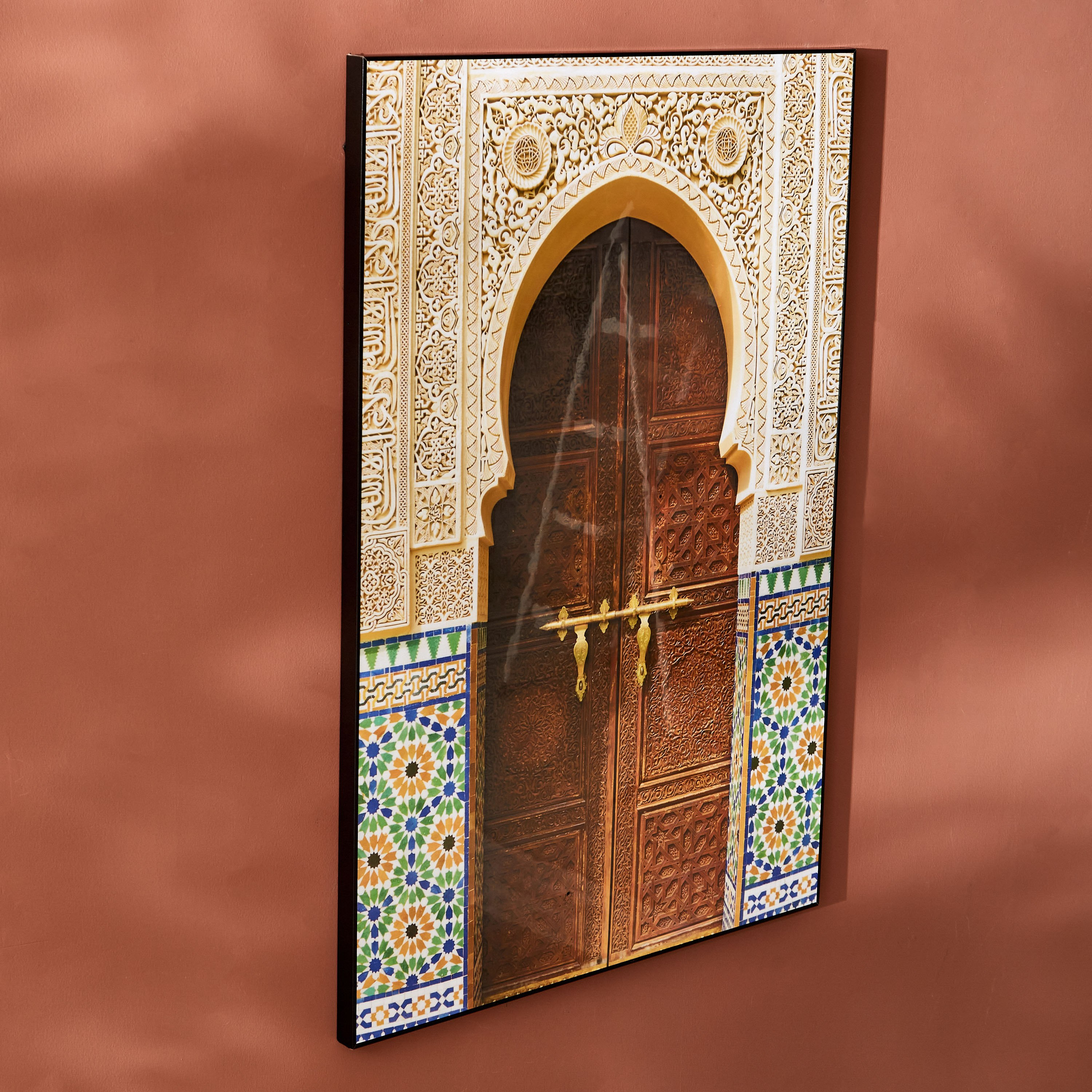 لوحة مؤطرة بتصميم باب بقفل من أمارا - 60x3x90 سم-PROMO_HB_AE_B1G1_250925-image-2