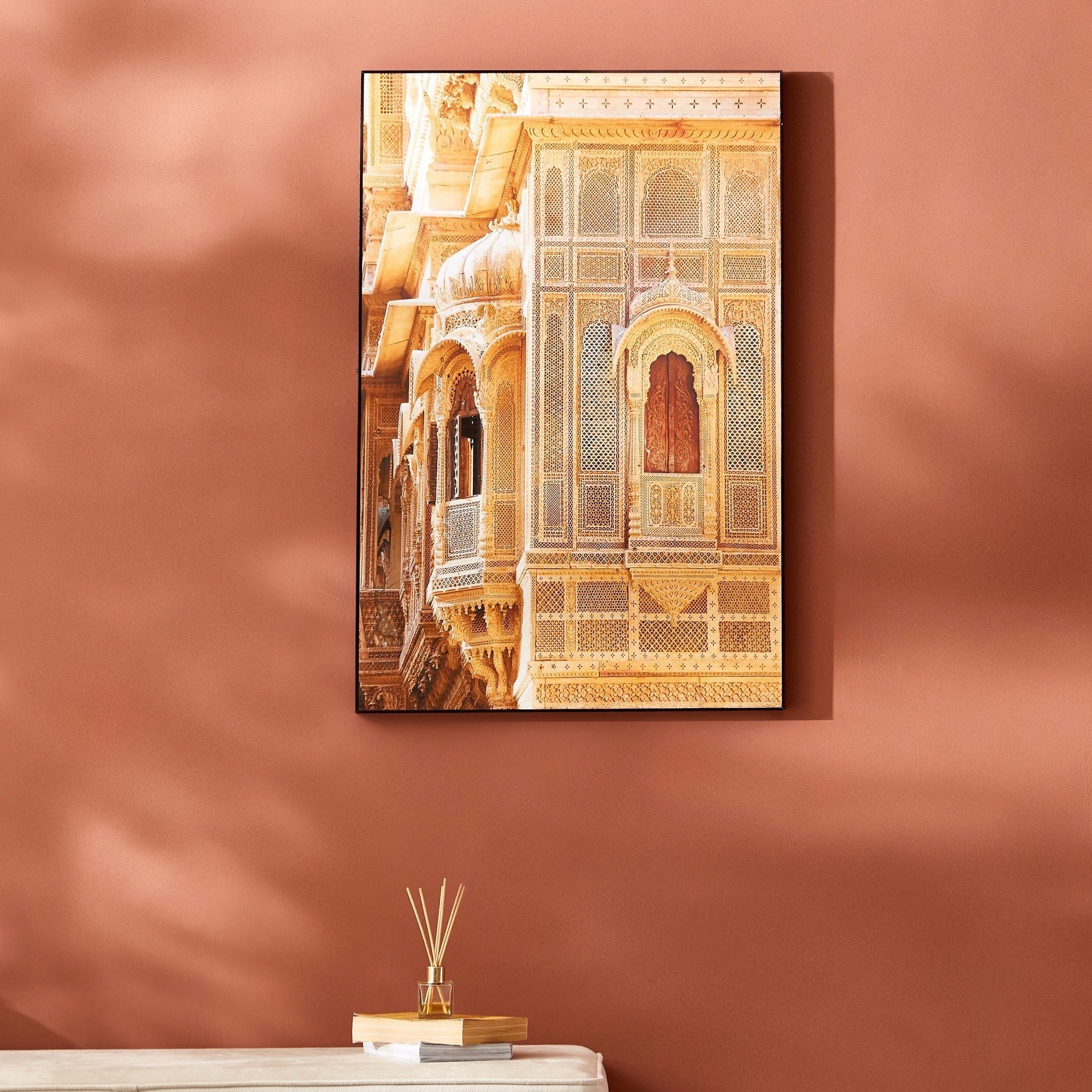 لوحة مؤطرة بتصميم نافذة قصر من أمارا - 60x3x90 سم-PROMO_HB_AE_B1G1_250925-image-1