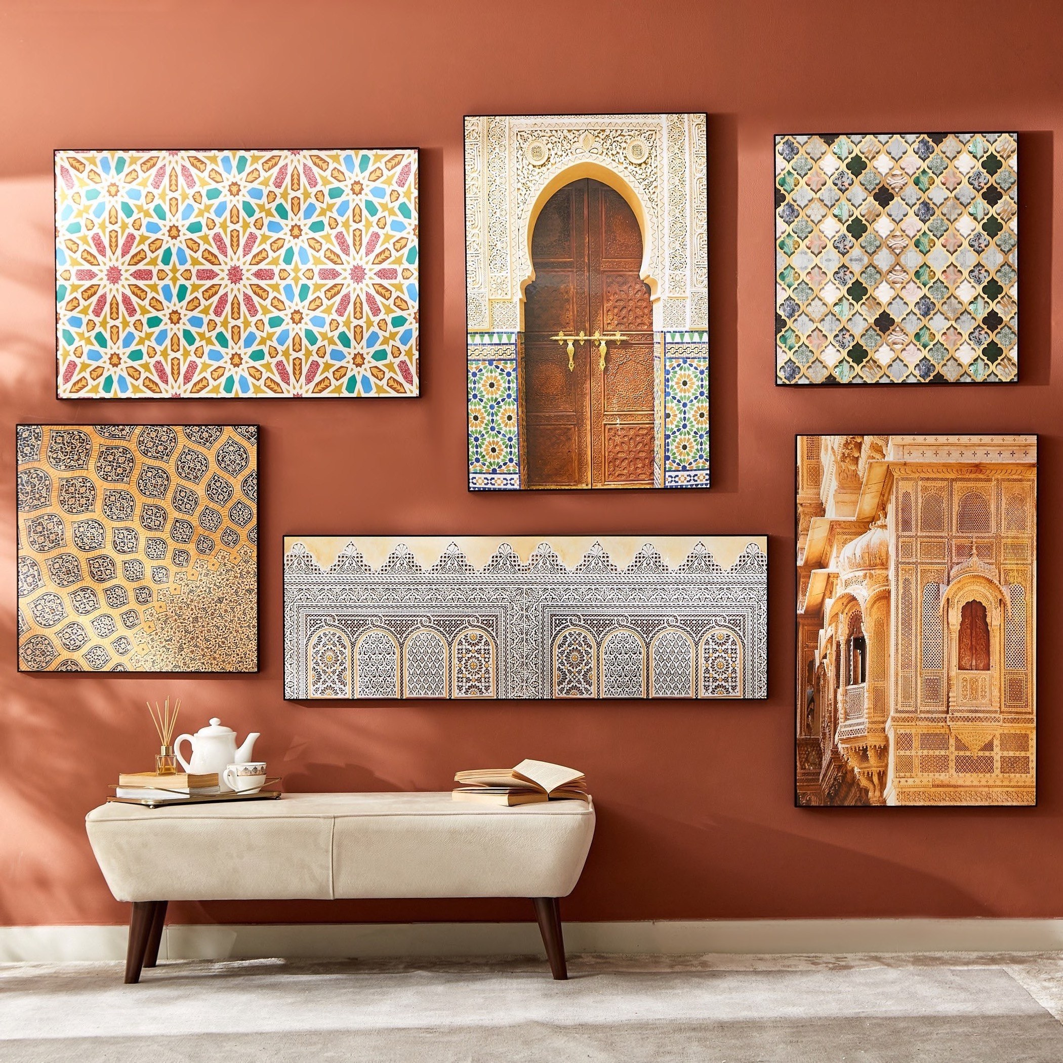 لوحة مؤطرة بتصميم نافذة قصر من أمارا - 60x3x90 سم-PROMO_HB_AE_B1G1_250925-image-4