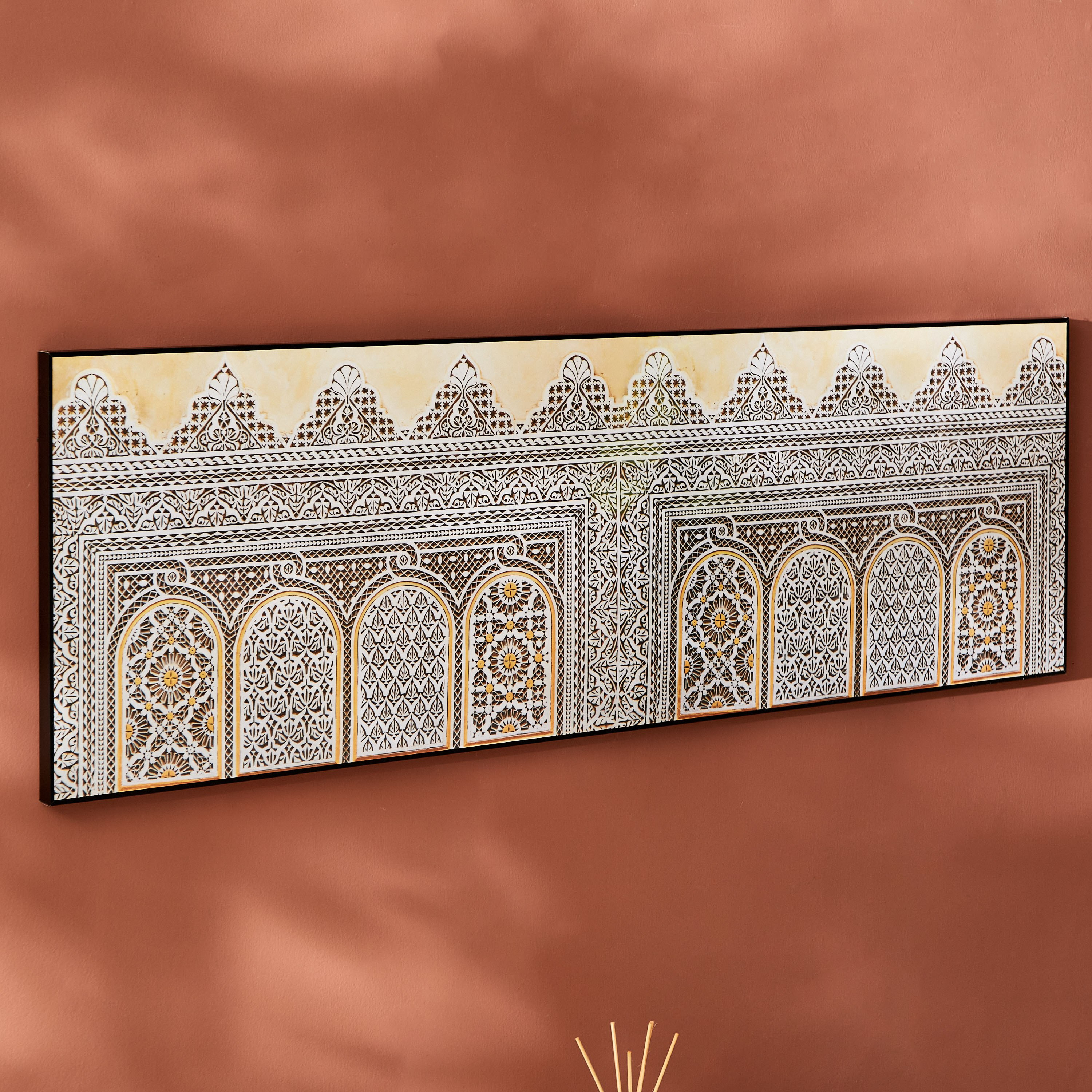 لوحة مؤطرة بتصميم أبواب قصر من أمارا - 120x3x40 سم-PROMO_HB_AE_B1G1_250925-image-2