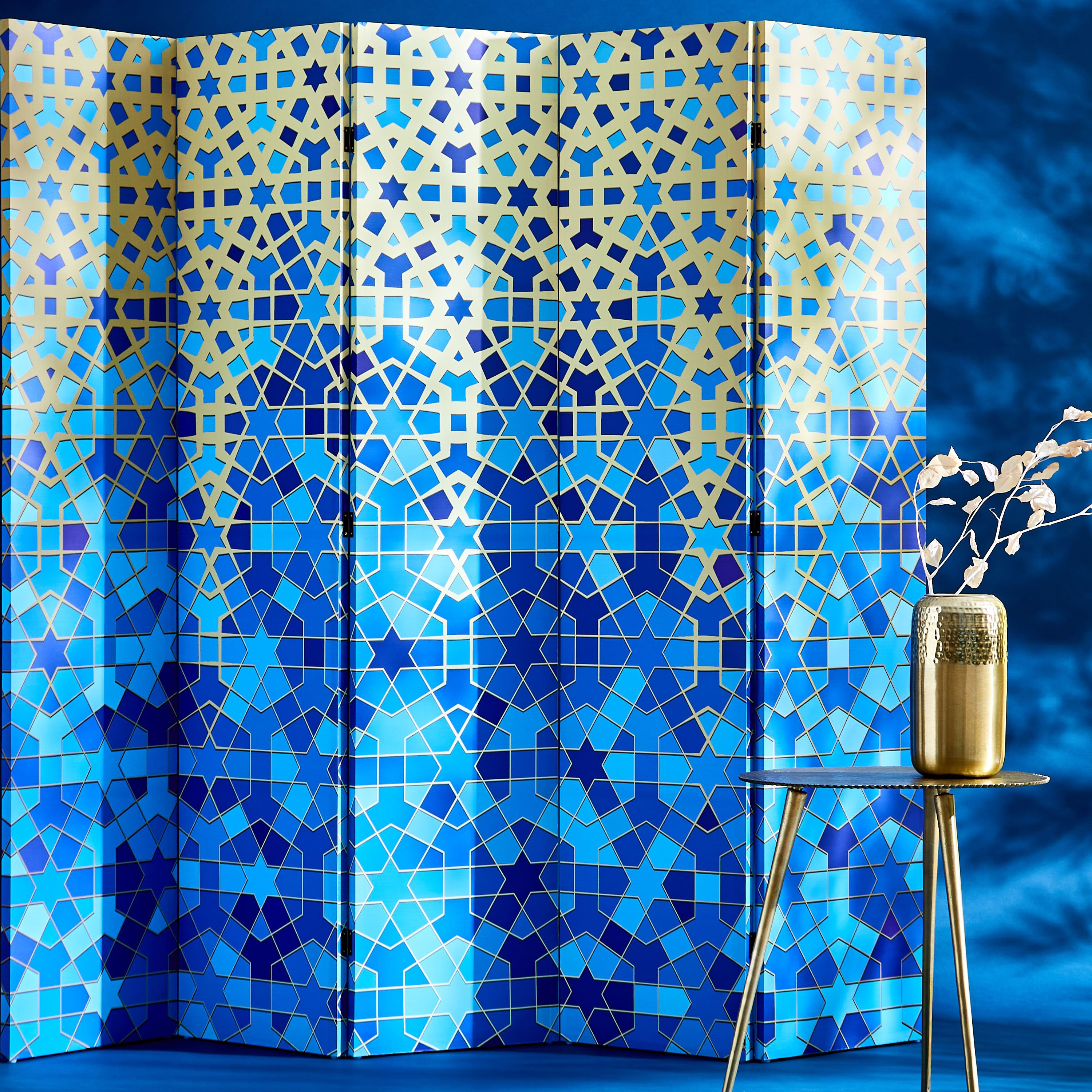 Amara 5-Panel Arabic Design Foldable Screen - 180x3x200 cm-hbxdecorandfurnishings-homeaccessories-novelties-image-6