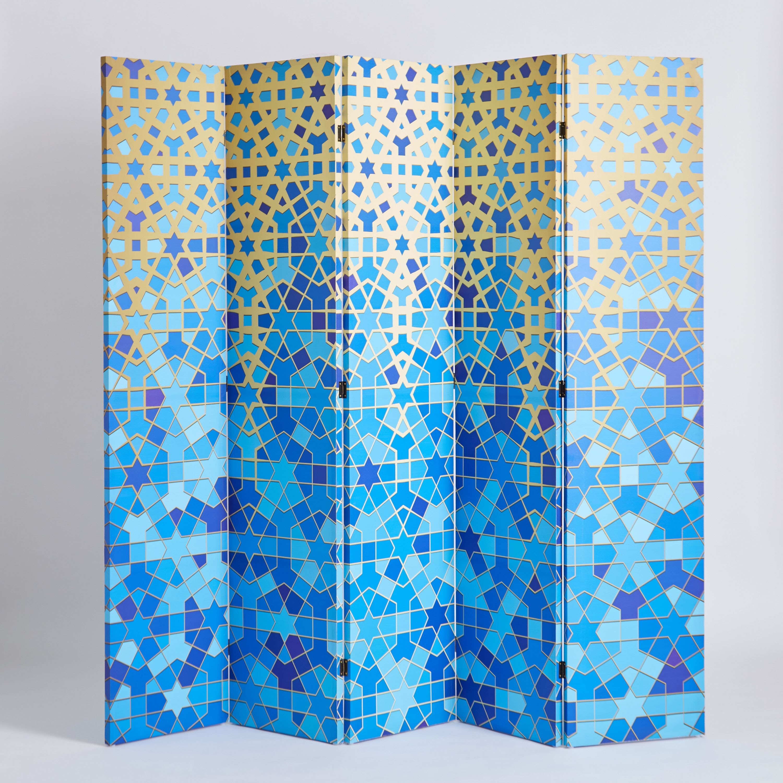 Amara 5-Panel Arabic Design Foldable Screen - 180x3x200 cm-hbxdecorandfurnishings-homeaccessories-novelties-image-8