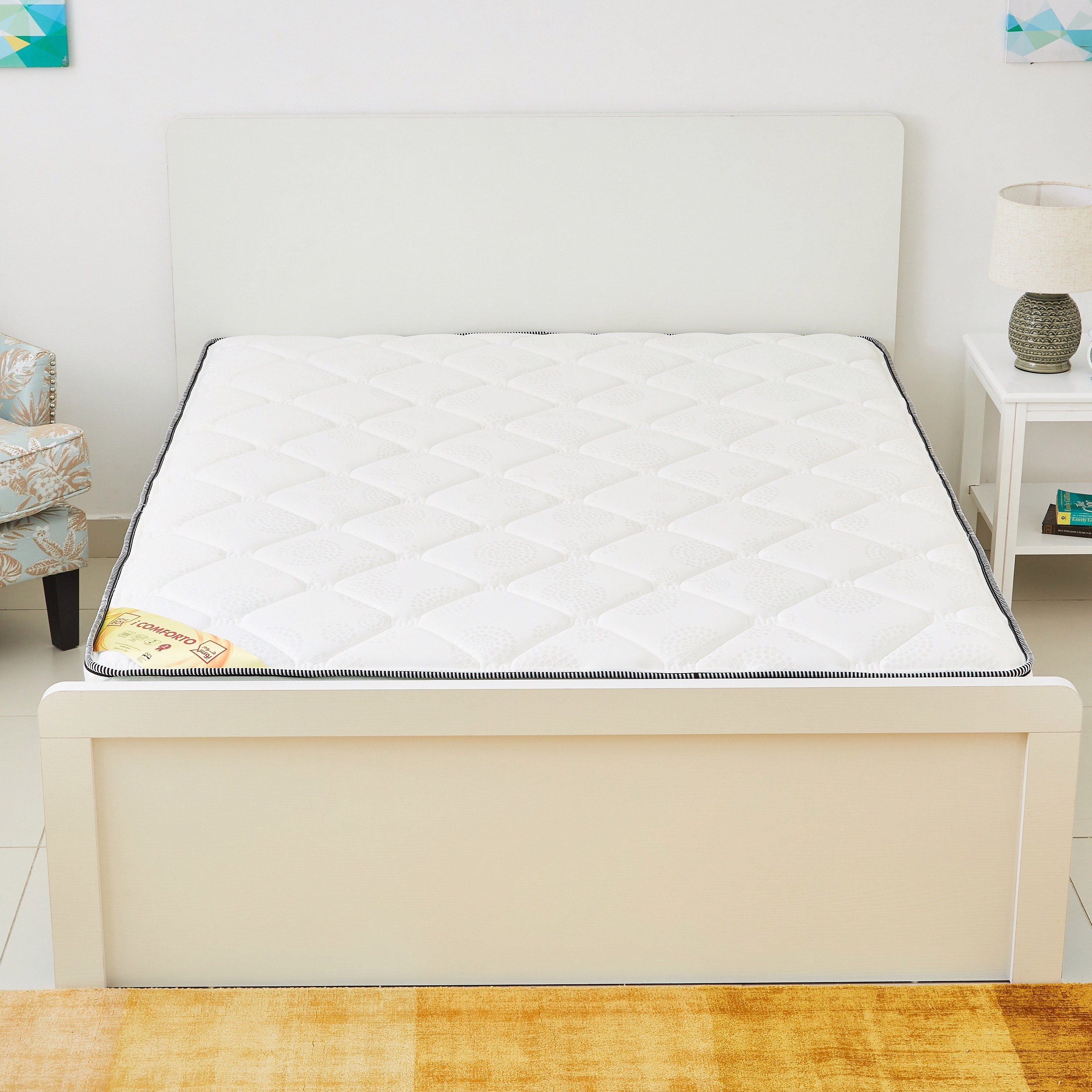 مرتبة كوين بنوابض جيبية من آي كومفورتو - 160x200x25 سم-hbxbedroom-mattresses-queen-image-2