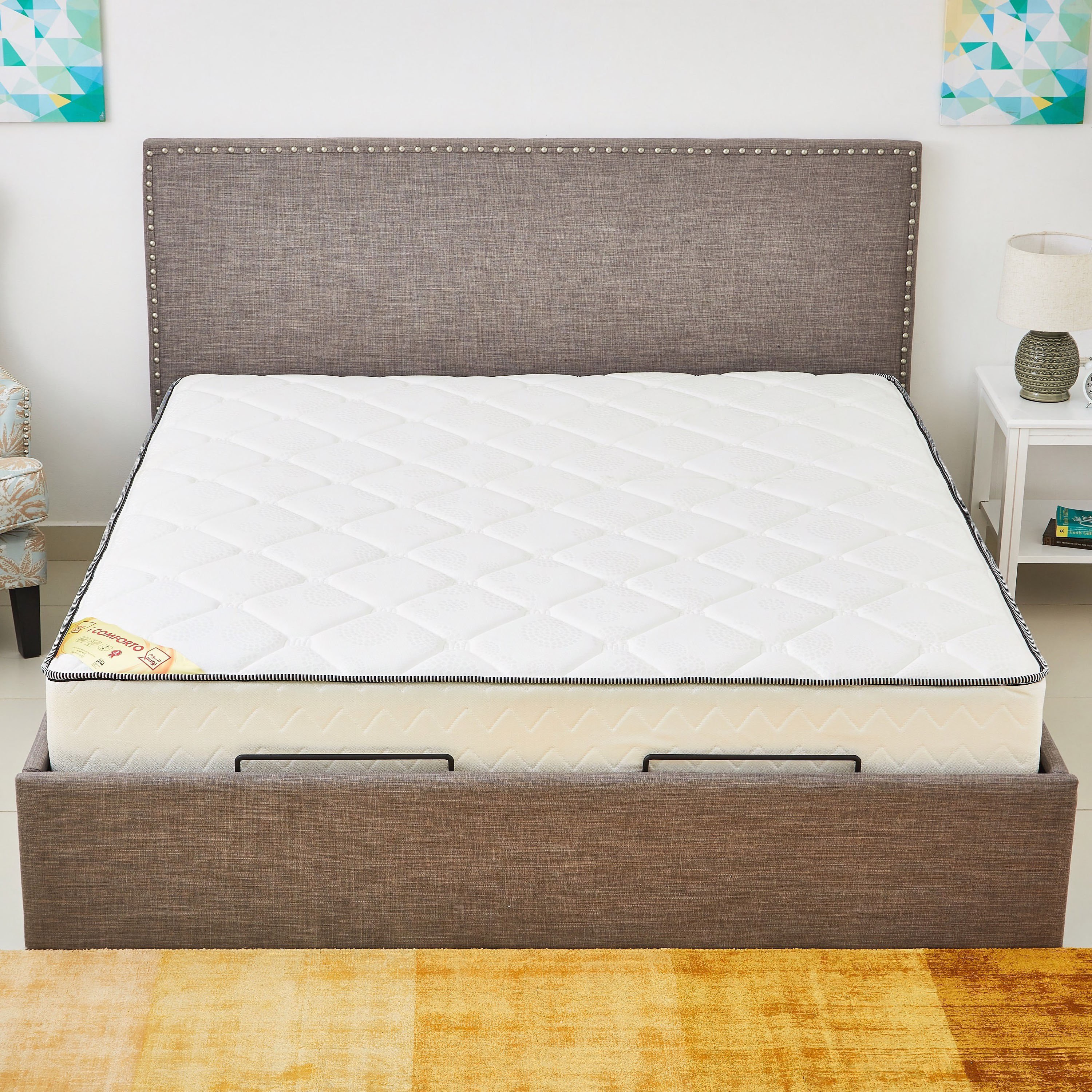 مرتبة سوبر كينج بنوابض جيبية من آي كومفورتو - 200x200x25 سم-hbxfurniture-mattresses-superking-image-3