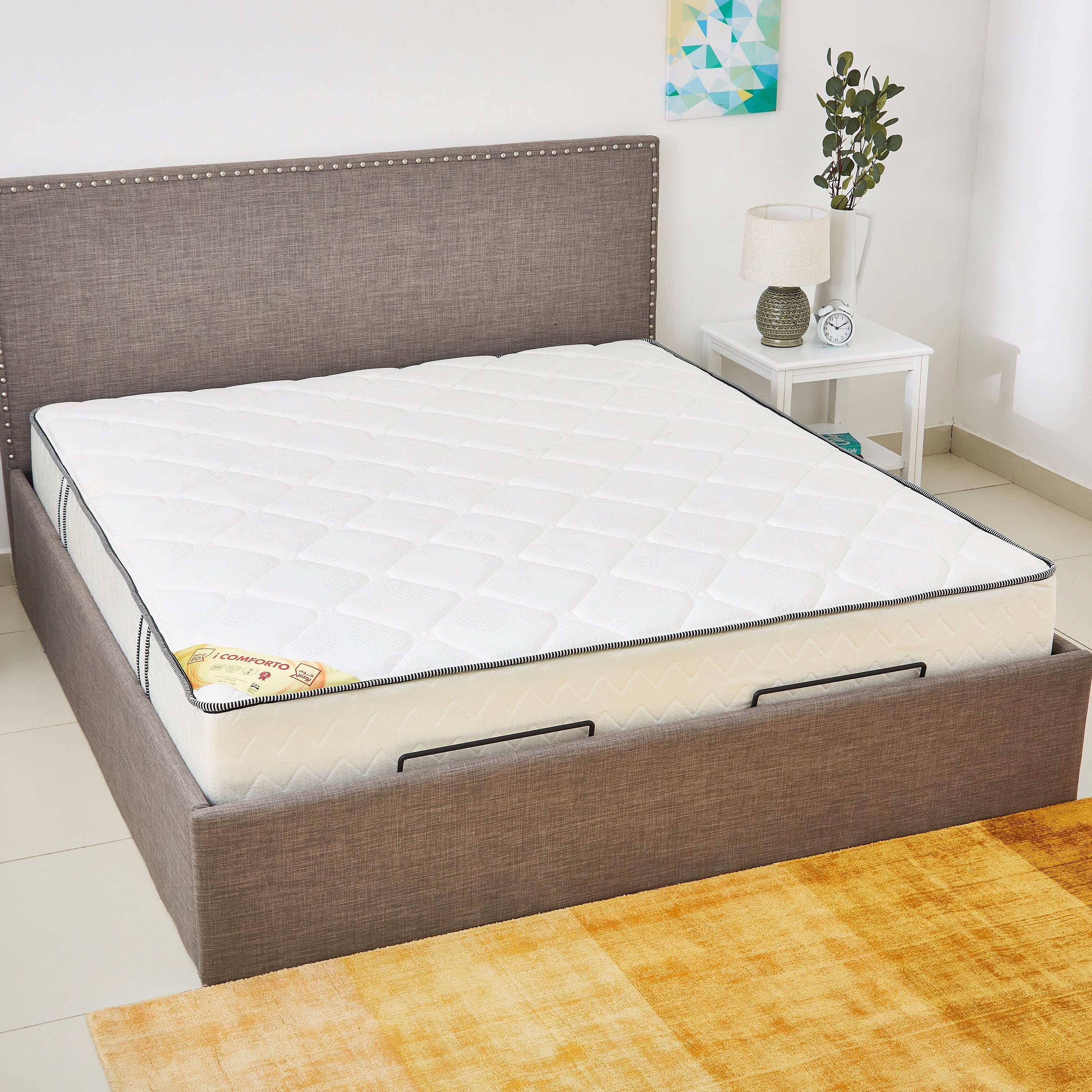 مرتبة سوبر كينج بنوابض جيبية من آي كومفورتو - 200x200x25 سم-hbxfurniture-mattresses-superking-image-4