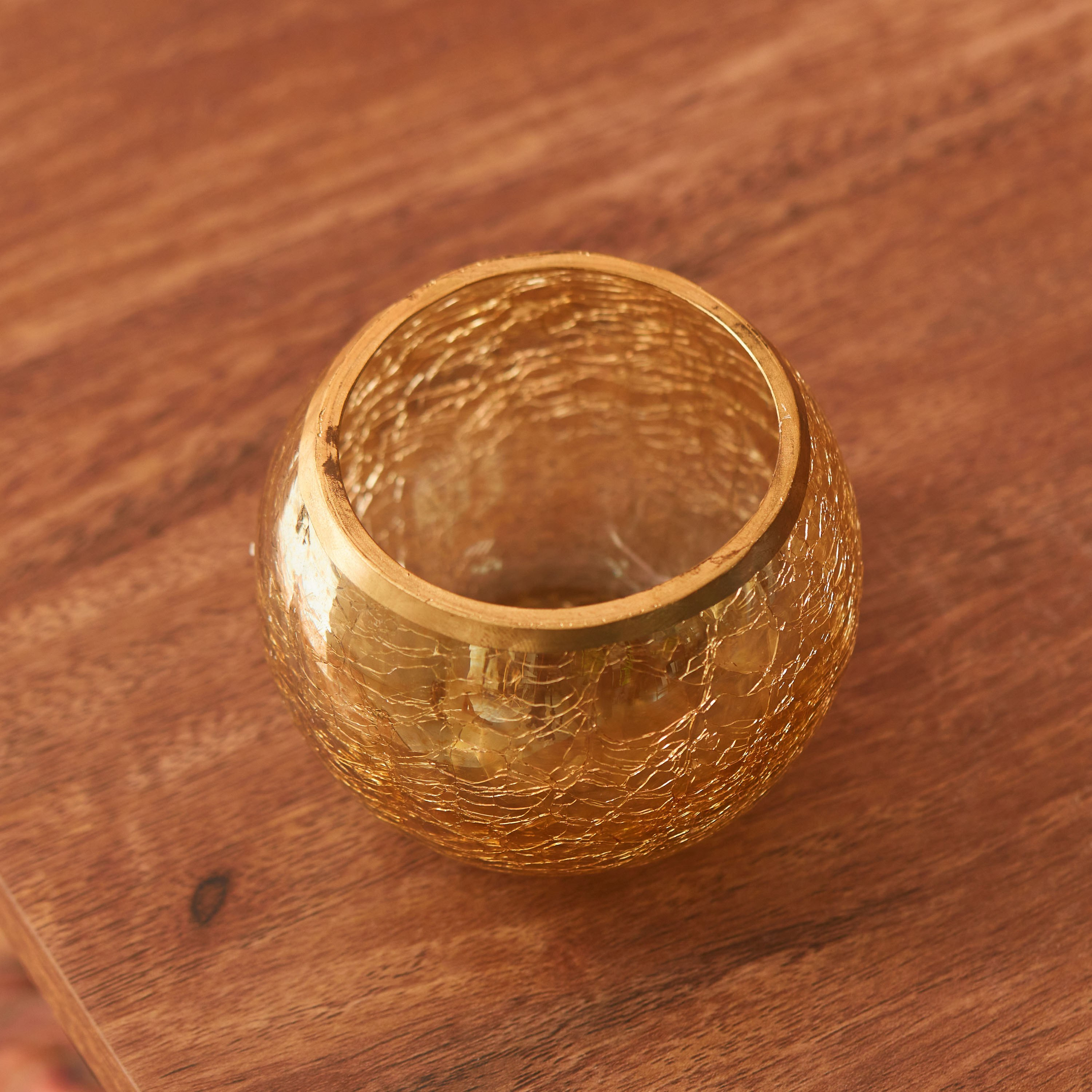 حامل شموع صغيرة زجاج متقطع من جولنار - 7x7x8 سم-hbxlivingroom-decorandaccessories-candleholders-image-3