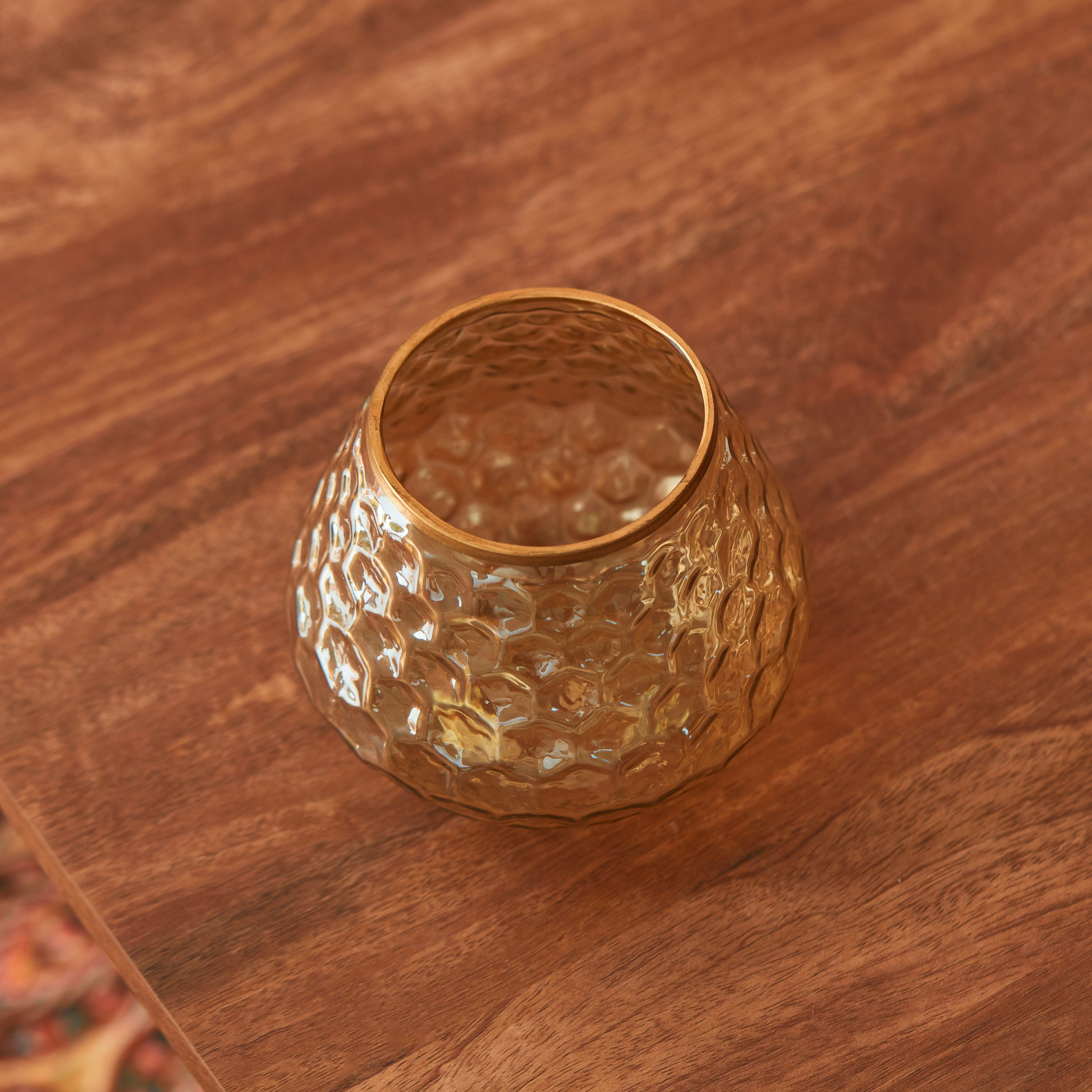 حامل شموع زجاج مضلع من جولنار - 10×10×12 سم-hbxlivingroom-decorandaccessories-candleholders-image-3
