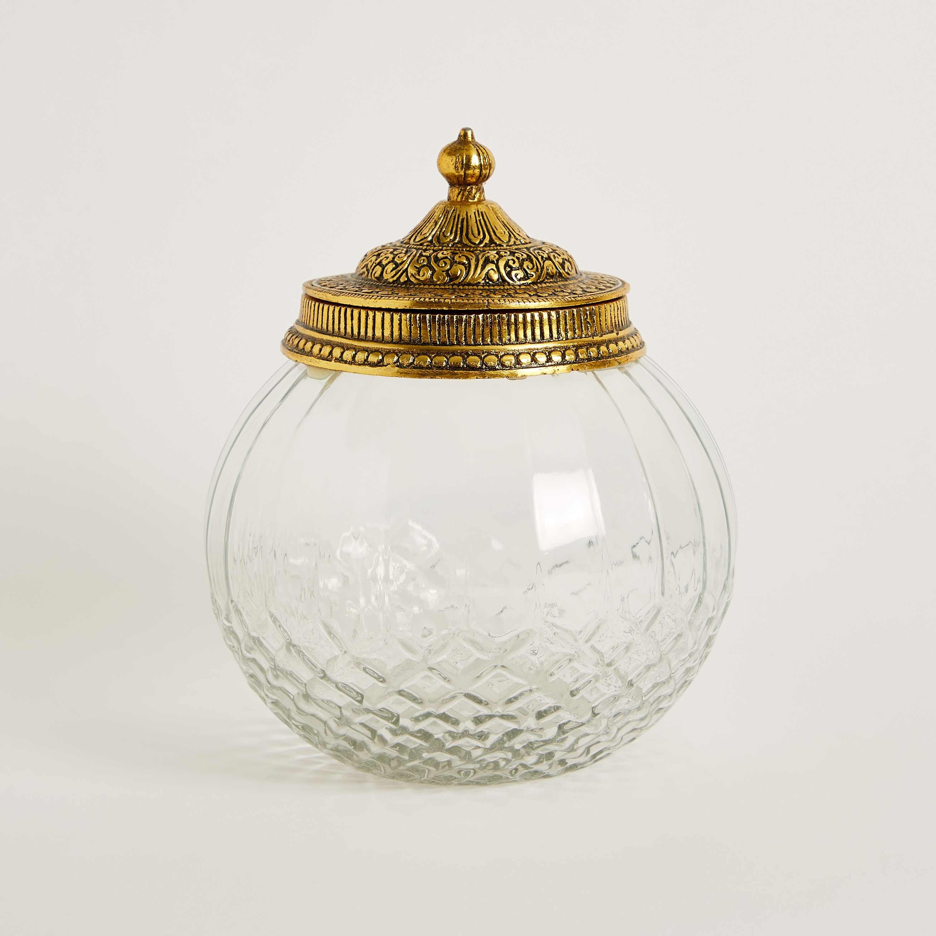 وعاء زجاجي بغطاء من جولنار - 16x16x19 سم-hbxdecorandfurnishings-homeaccessories-novelties-image-7