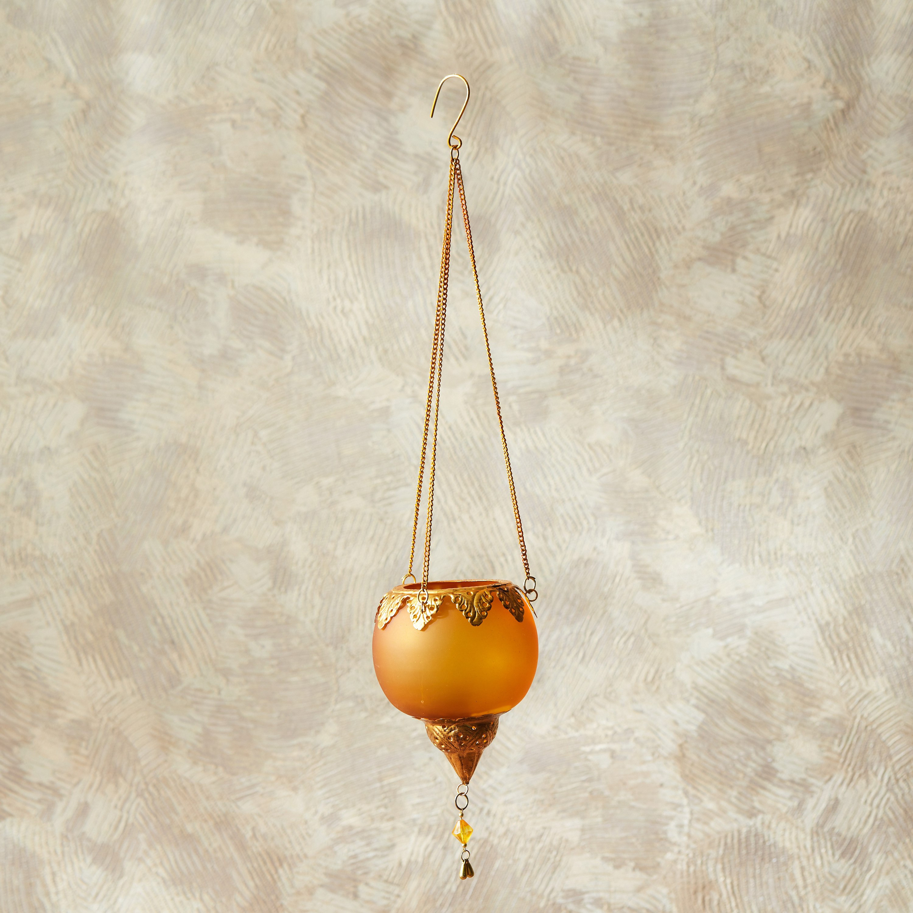 حامل شموع زجاج معلق بشكل قطرة من جولنار - 18x18x23 سم-hbxlivingroom-decorandaccessories-candleholders-image-2
