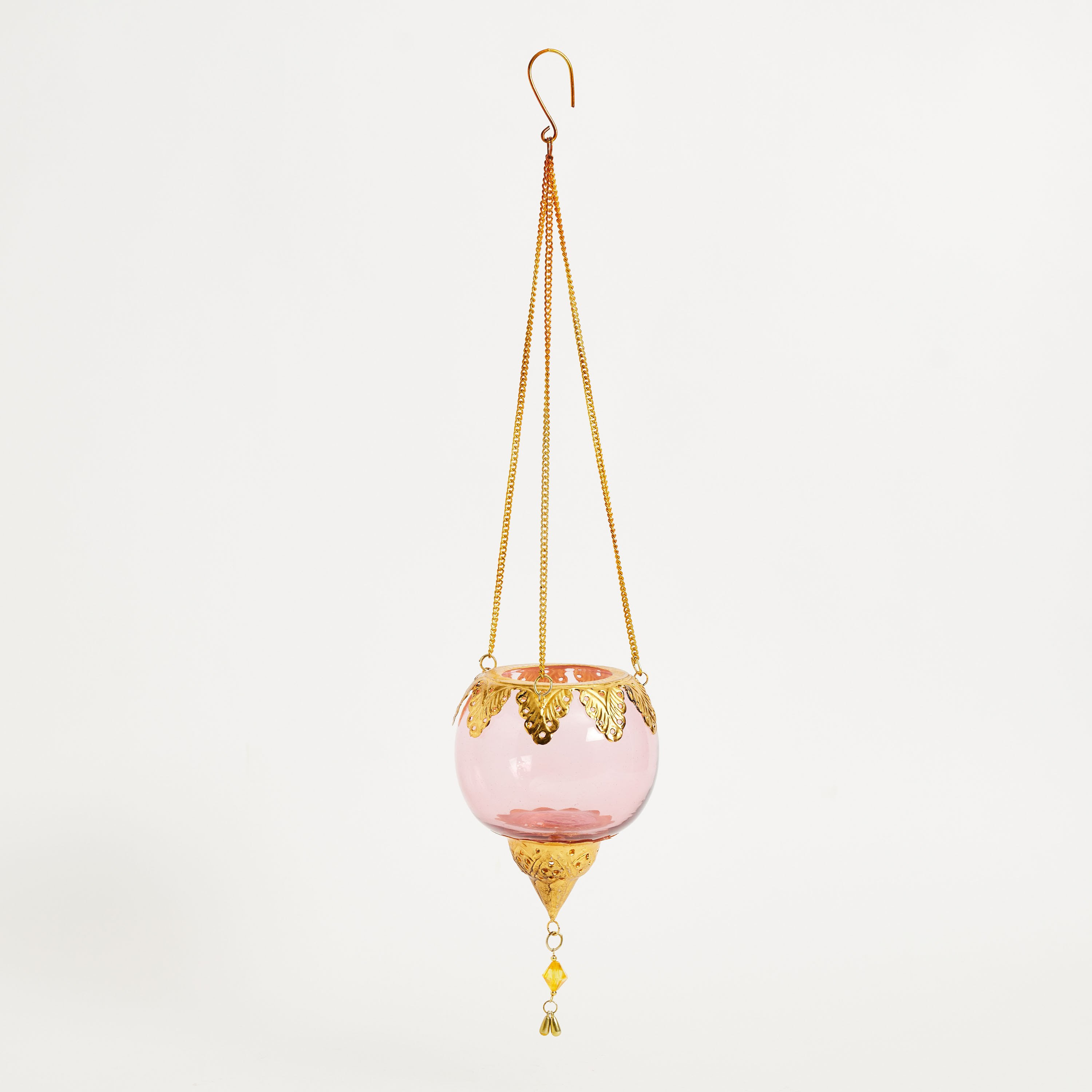 حامل شموع زجاج معلق بشكل قطرة من جولنار - 18x18x23 سم-hbxlivingroom-decorandaccessories-candleholders-image-8
