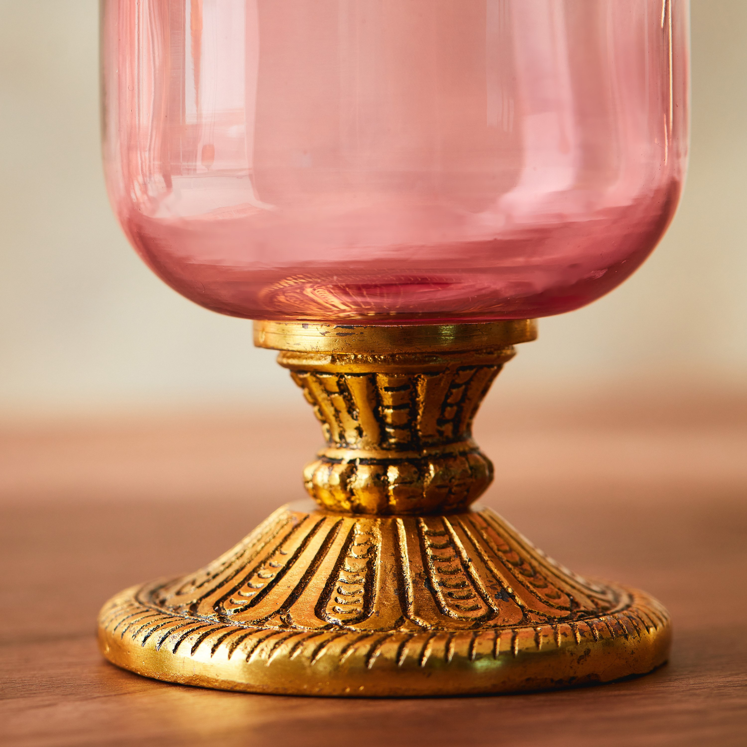 حامل شموع زجاج بقاعدة من جولنار - 12x12x20 سم-hbxlivingroom-decorandaccessories-candleholders-image-5