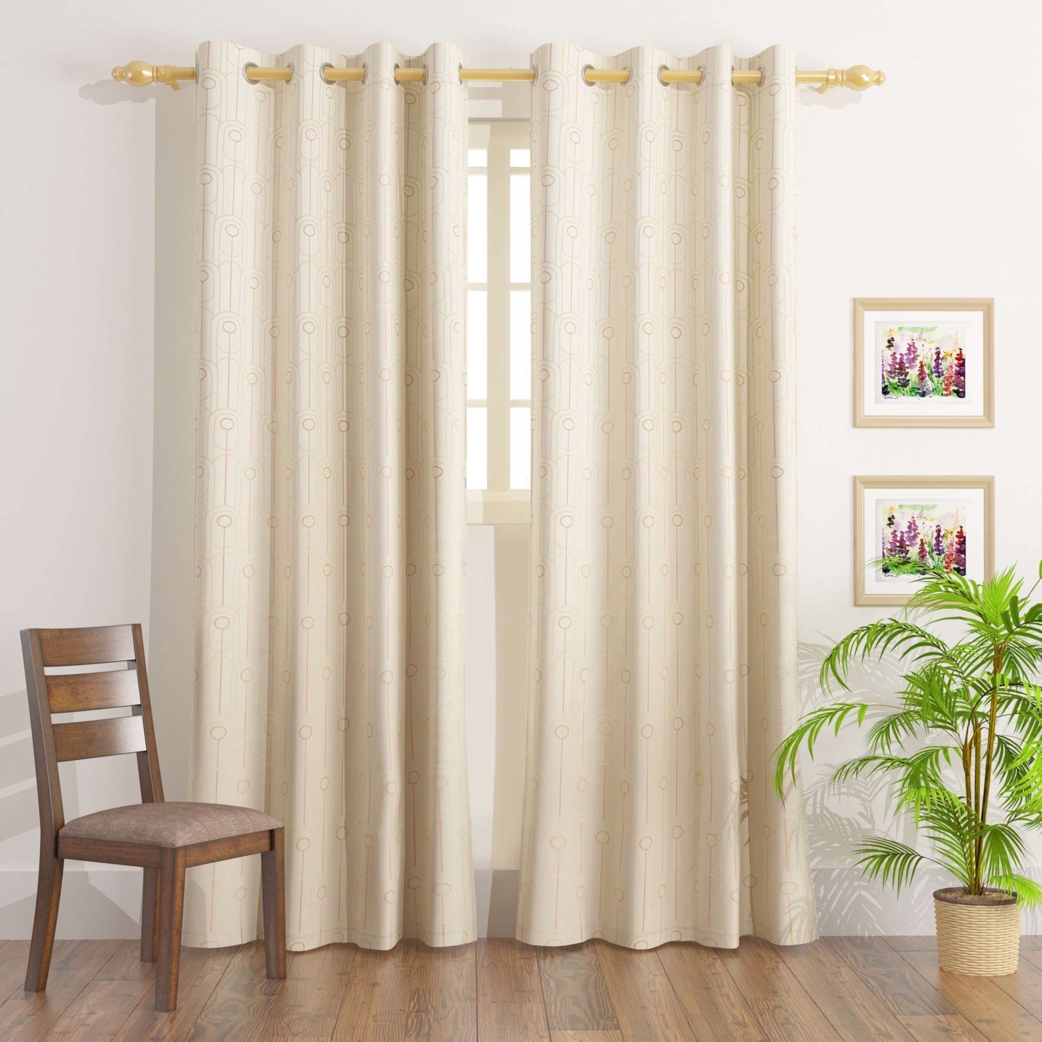 Ambridge 2-Piece Jacquard Curtain Set - 135x240 cm-hbxhomeware-hbxdecorandfurnishings-image-1