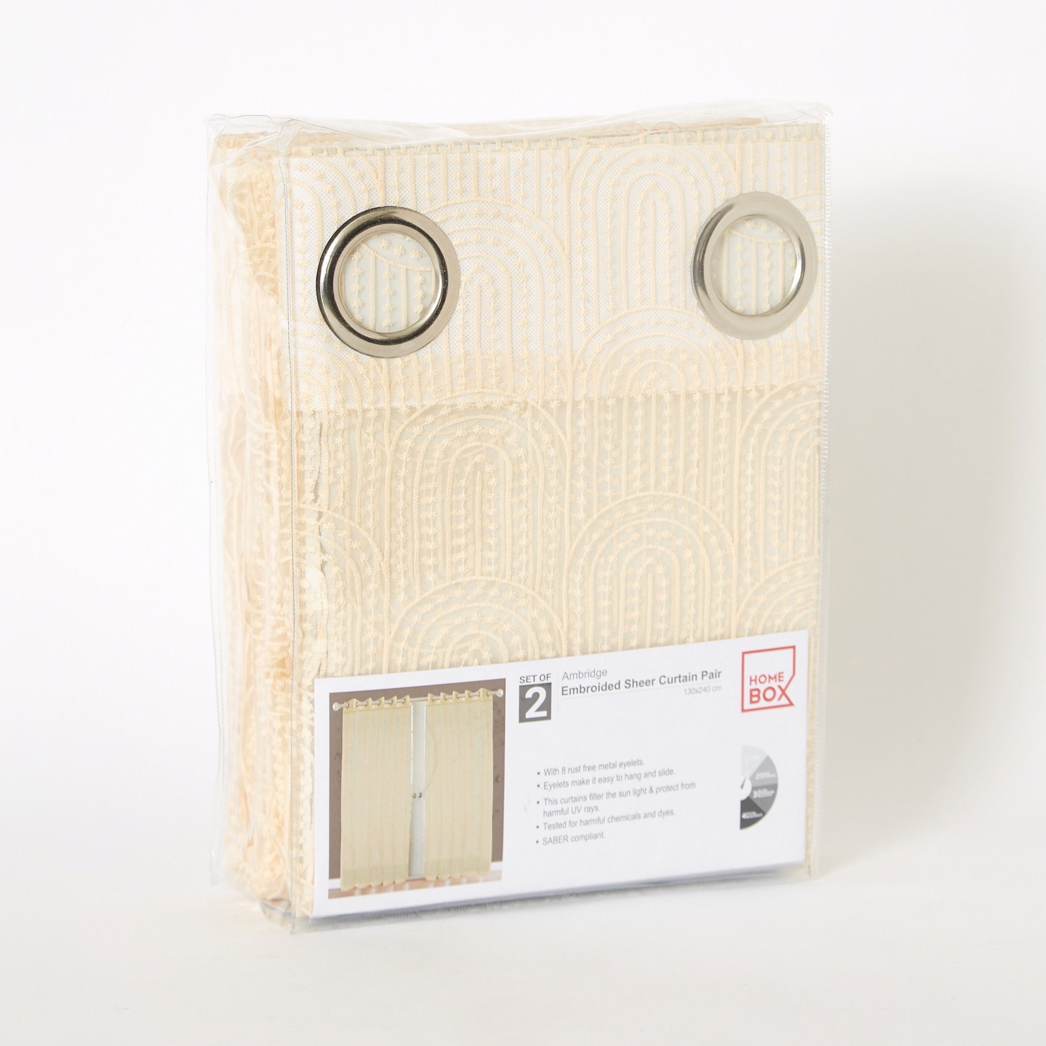 طقم ستائر شفّافة مطرّزة قطعتين من أمبريدج - 130x240 سم-PROMO_HB_AE_B1G1_250925-image-5