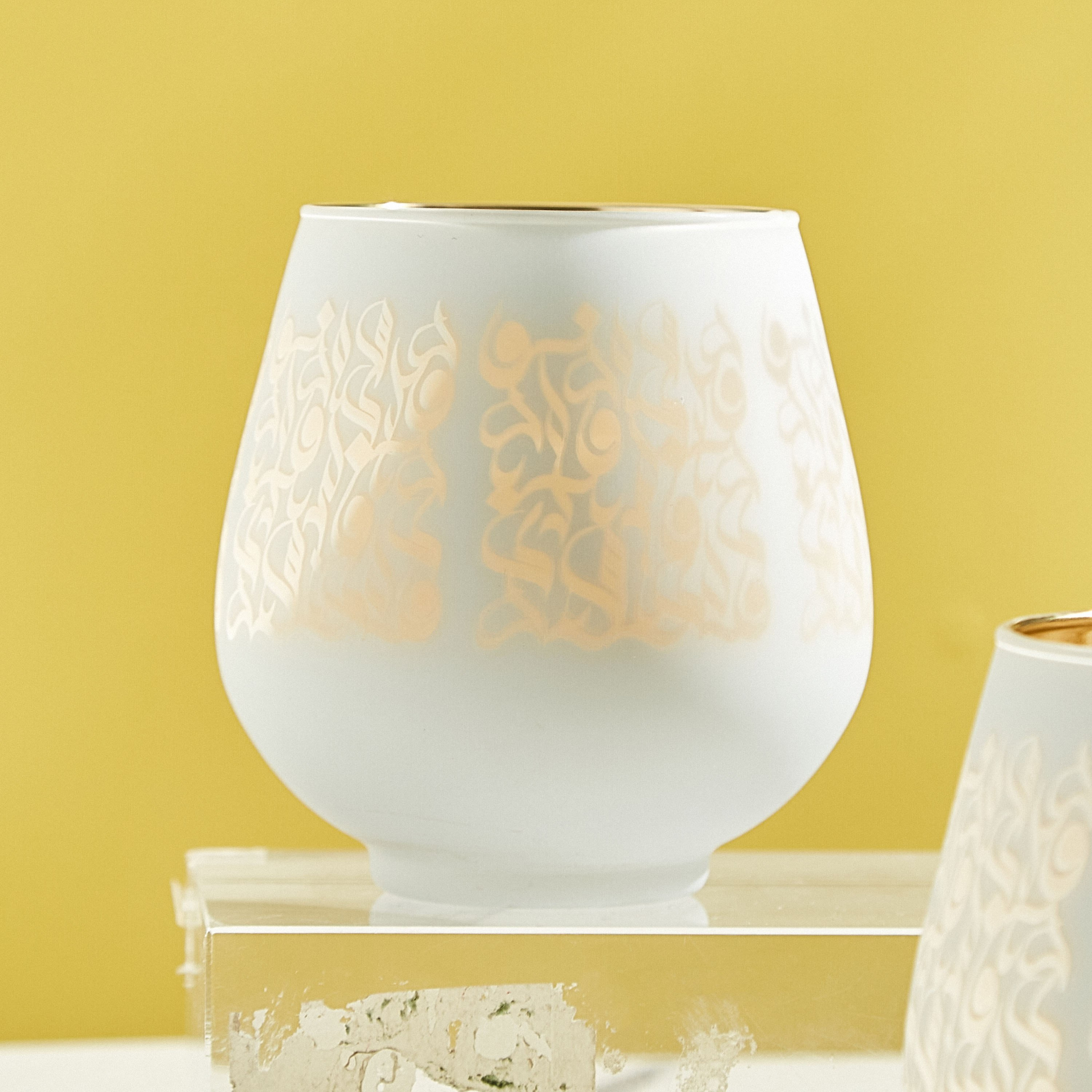 Calligraphy Asher 2-Piece Oval Glass Votive Set - 9.5x9 cm-hbxlivingroom-decorandaccessories-candleholders-image-3