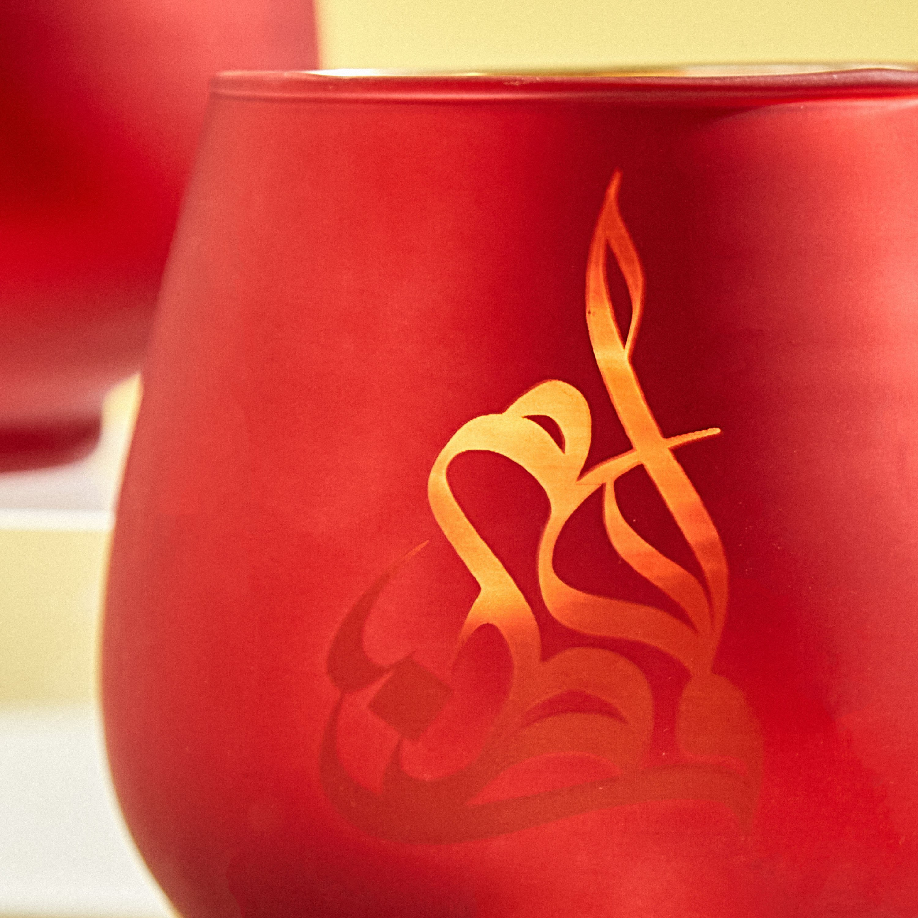 طقم حامل شموع فوتيف زجاجي بتصميم مسجد قطعتين من كاليجرافي آشر - 9.5x9 سم-hbxlivingroom-decorandaccessories-candleholders-image-3