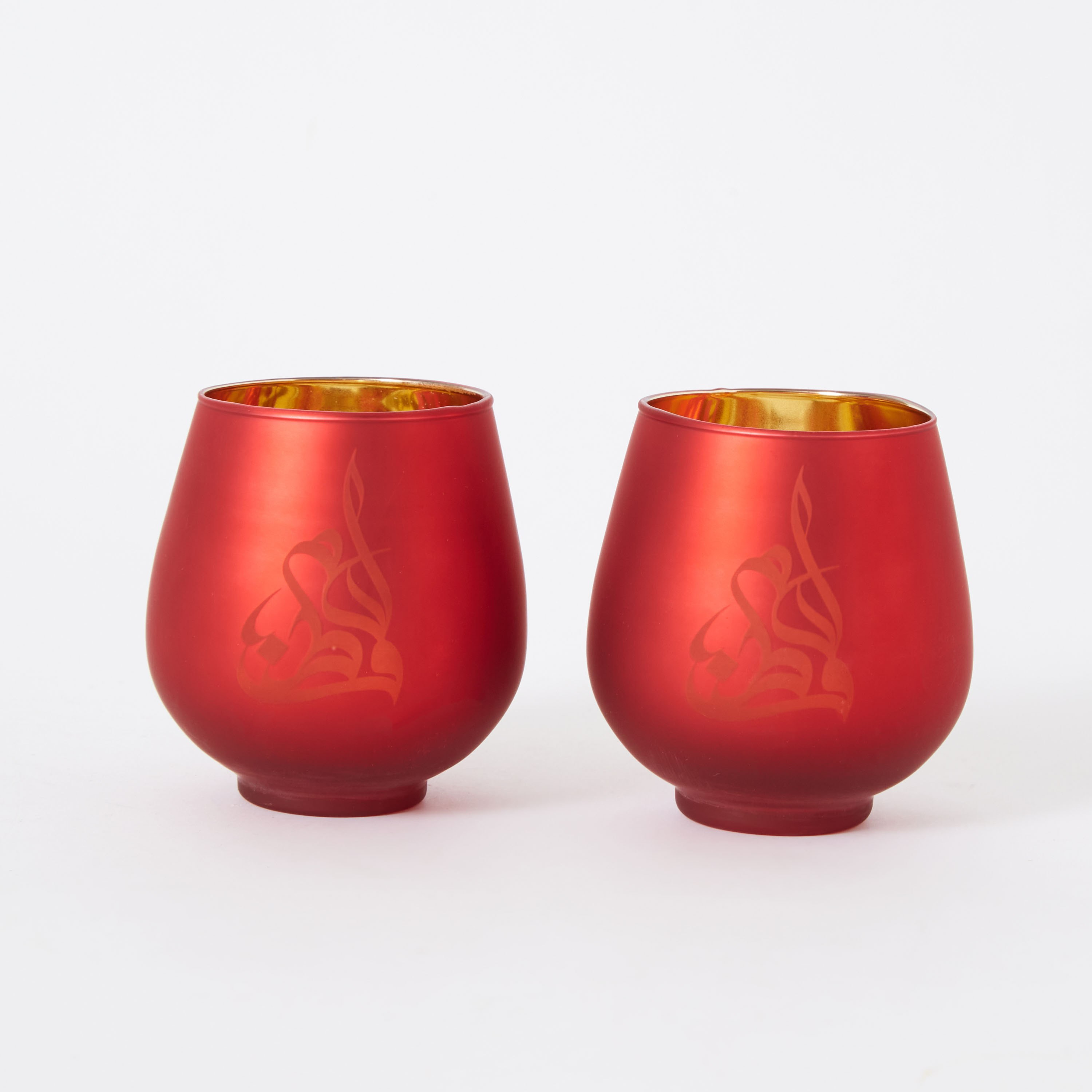 طقم حامل شموع فوتيف زجاجي بتصميم مسجد قطعتين من كاليجرافي آشر - 9.5x9 سم-hbxlivingroom-decorandaccessories-candleholders-image-5