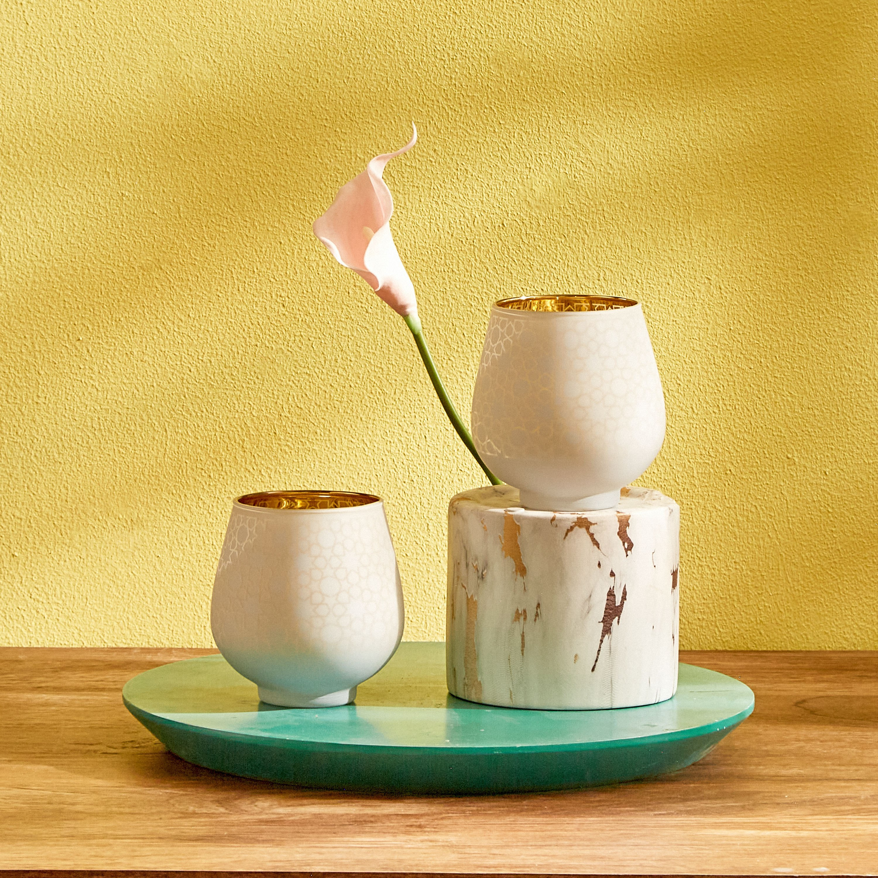 طقم حوامل شموع نذرية زجاجية 4 قطع آشر من أمبريدج - 36x13.5x1.5 سم-hbxlivingroom-decorandaccessories-candleholders-image-5